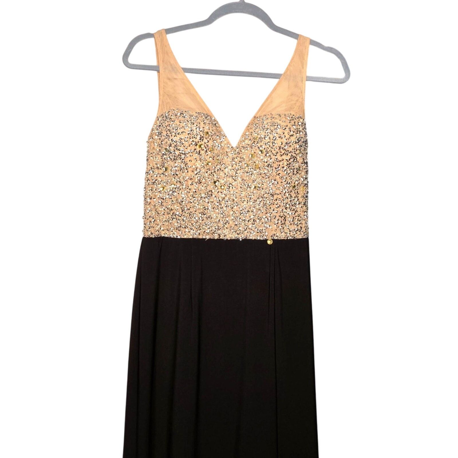 Adrianna Papell Adrianna Papell Beaded Gown V-Neck Sleeveless Dress Size 6 Size M / US 6-8 / IT 42-44 - 4 Thumbnail