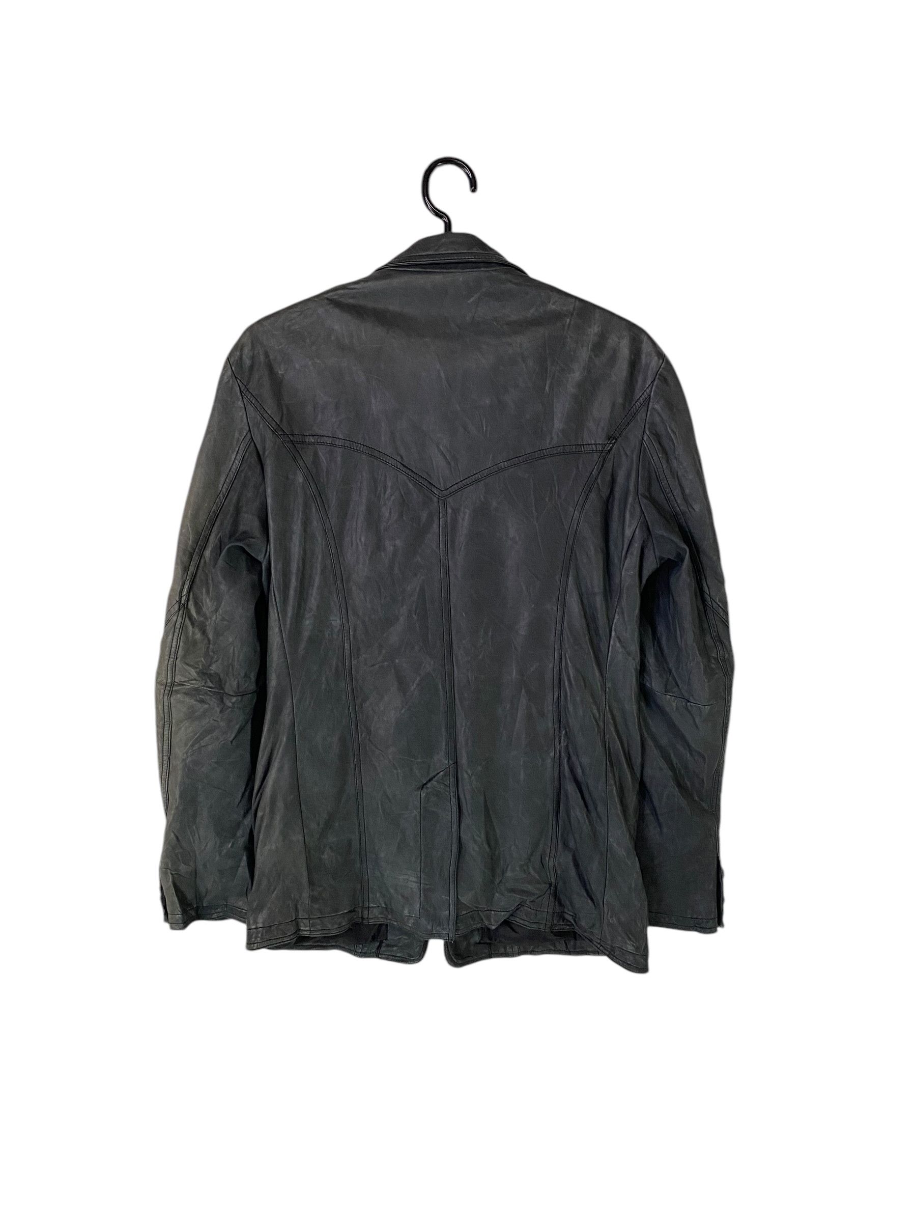 5351 POUR LES HOMMES Japanese designer rocker avantgarde punk leather jacket Size US XS / EU 42 / 0 - 2 Thumbnail