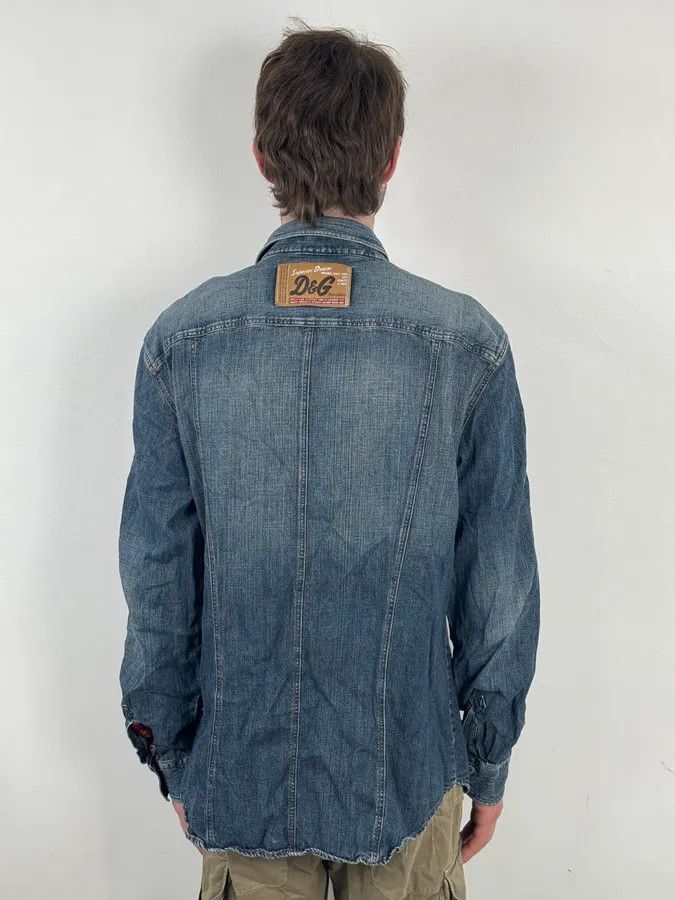 Dolce & Gabbana AW2003 Dolce & Gabbana Blue Cargo Denim Shirt Size US M / EU 48-50 / 2 - 3 Thumbnail
