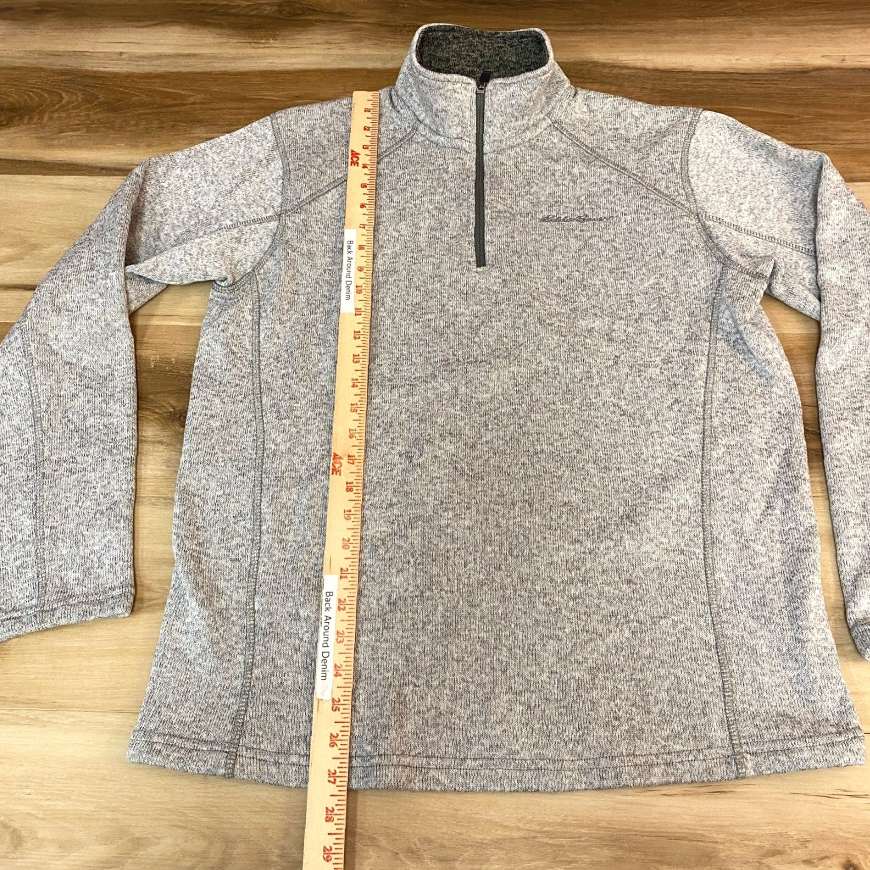 Eddie Bauer Eddie Bauer Sweater Fleece Pullover Mens L Gray Marl 1/4 Zip Mock Neck Logo Embroidered Warm Casual Outdoor Knit Pullover Men Size US L / EU 52-54 / 3 - 4 Thumbnail
