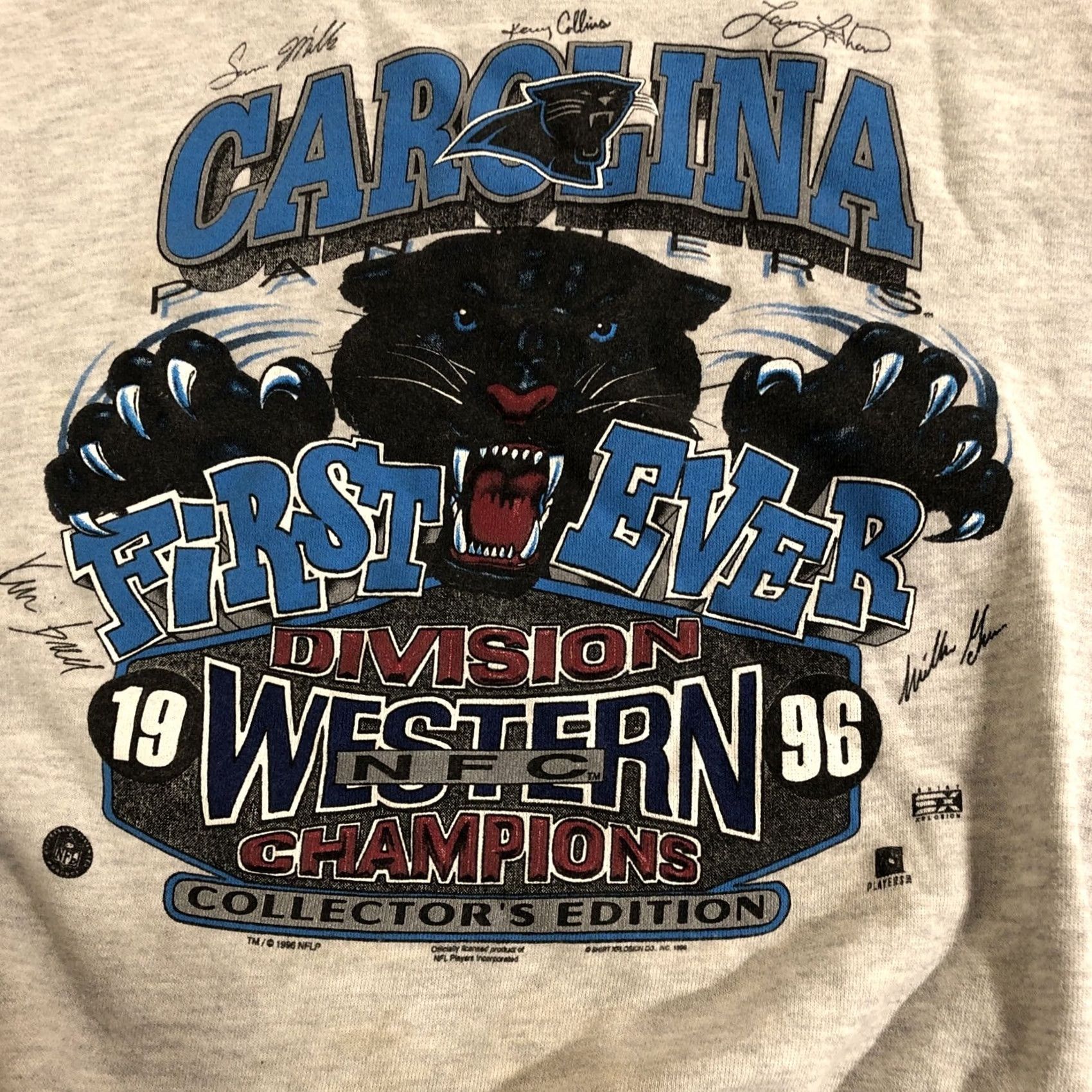 Lee 1996 Carolina Panthers Vintage NFL Sweatshirt XL USA Size US XL / EU 56 / 4 - 3 Thumbnail
