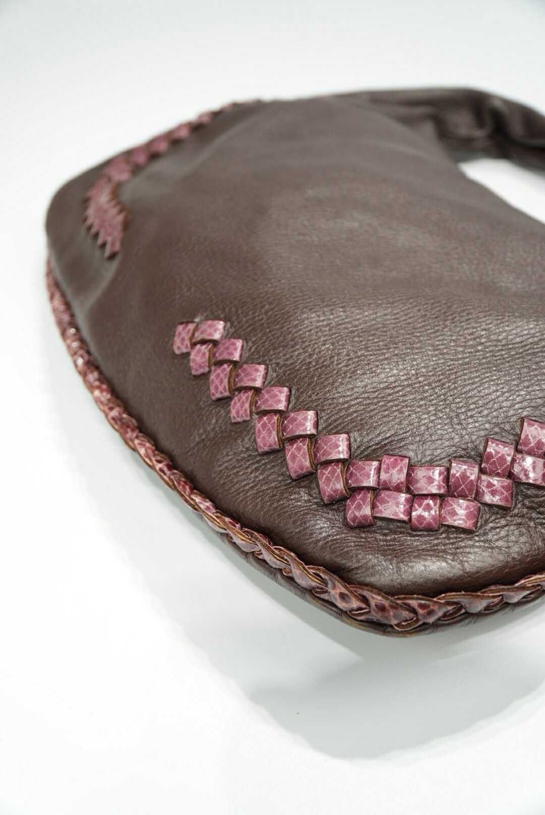 Bottega Veneta Bottega Veneta Brown Leather Hobo Bag Woven Design Size ONE SIZE - 5 Thumbnail