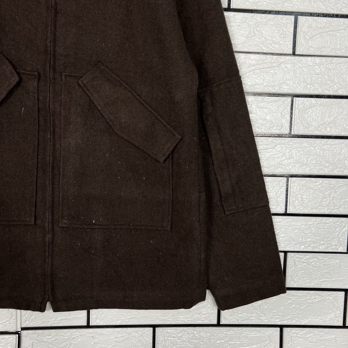 Japanese Brand PIED PIPER Slant Pocket Wool Blend Collared Jacket 4121-C187 Size US M / EU 48-50 / 2 - 6 Thumbnail