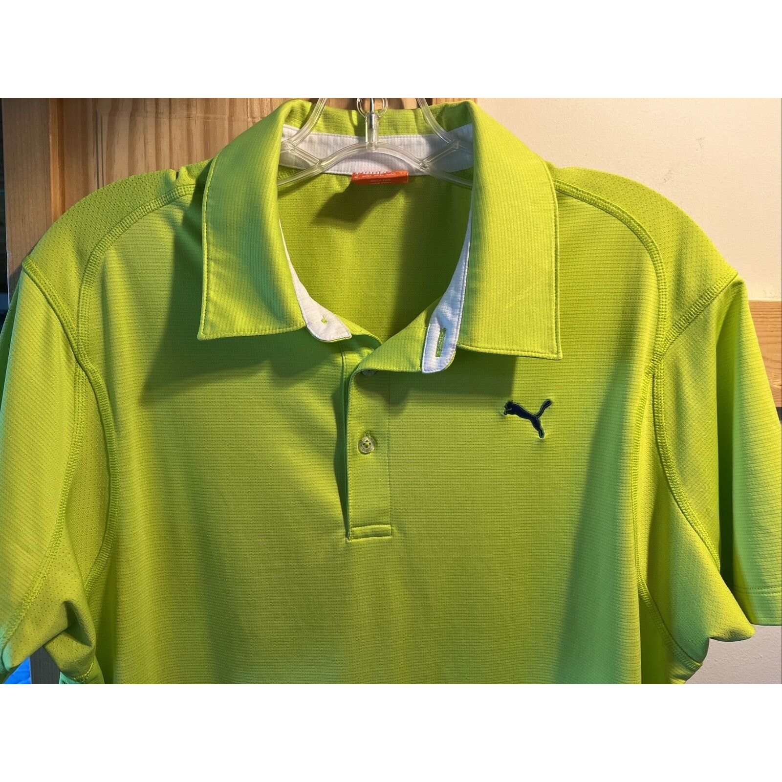 Puma Puma Sport Lifestyle Men’s M Neon Green Polyester Polo Shirt Size US M / EU 48-50 / 2 - 4 Thumbnail