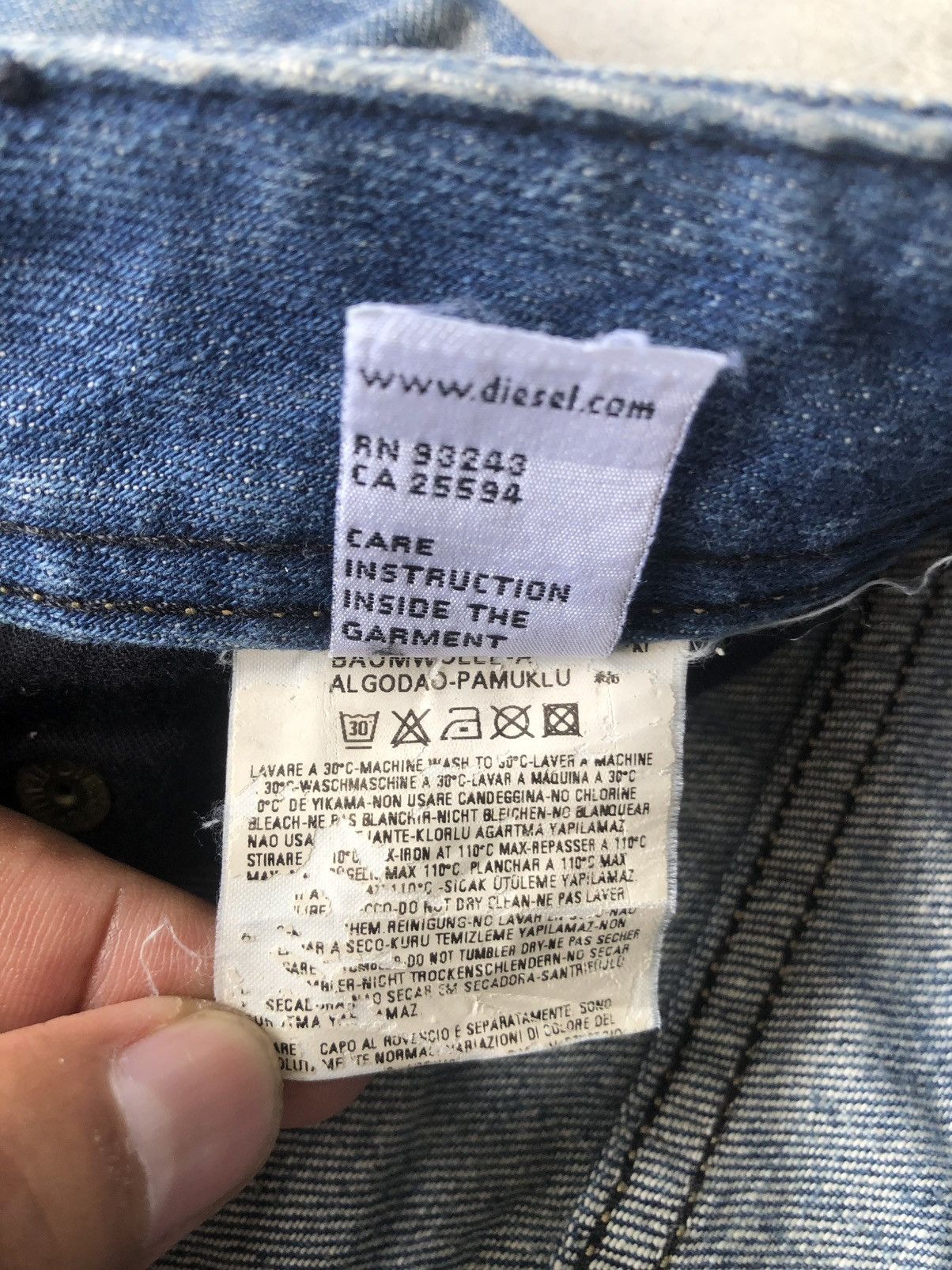 If Six Was Nine Japanese Diesel Flared Jeans Distressed Denim Size US 31 - 19 Thumbnail