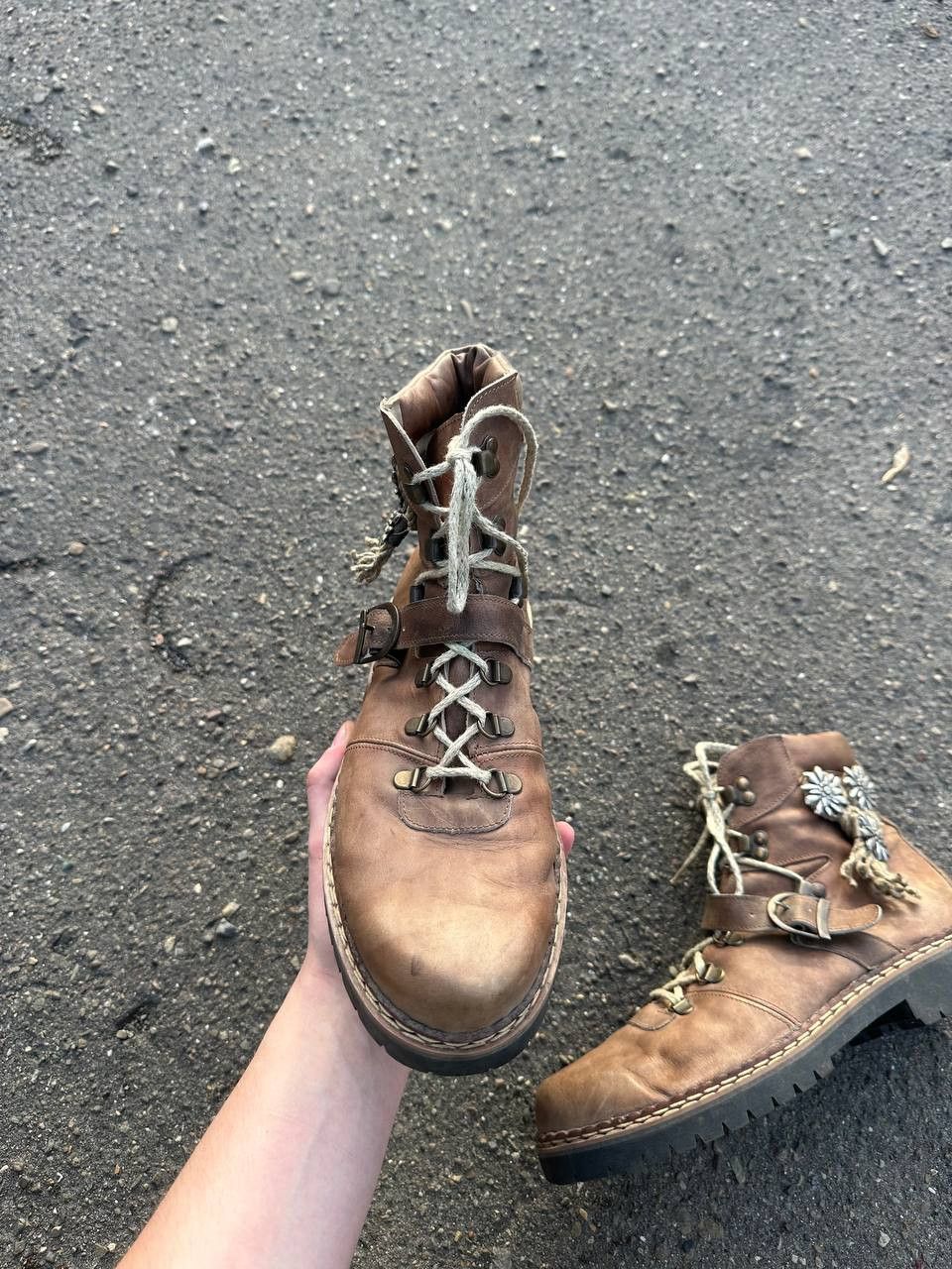 Other Vintage 14th Addiction style Leather Faded Biker High Boots Size US 9 / EU 42 - 3 Thumbnail