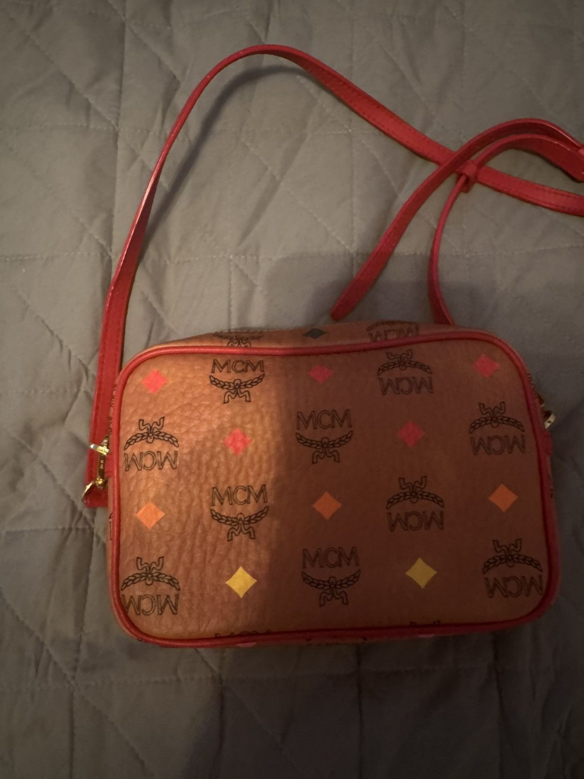 MCM MCM Spektrum Visetos Cognac Cross Body Camera Bag Size ONE SIZE - 2 Thumbnail