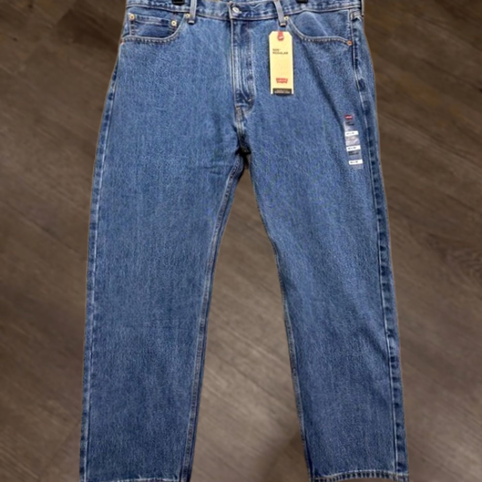 Levi's Levi's 505 Jeans Mens 42X30 Blue Regular Fit Straight Leg Denim Pants NEW Size US 42 / EU 58 - 1 Thumbnail