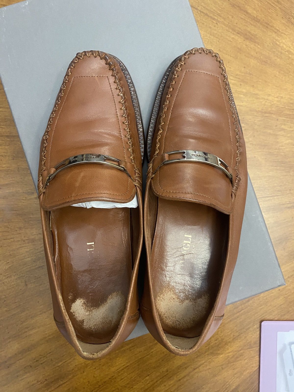 Bruno Magli Bruno Magli Brown Leather Loafers Size US 6.5 / EU 39-40 - 7 Thumbnail