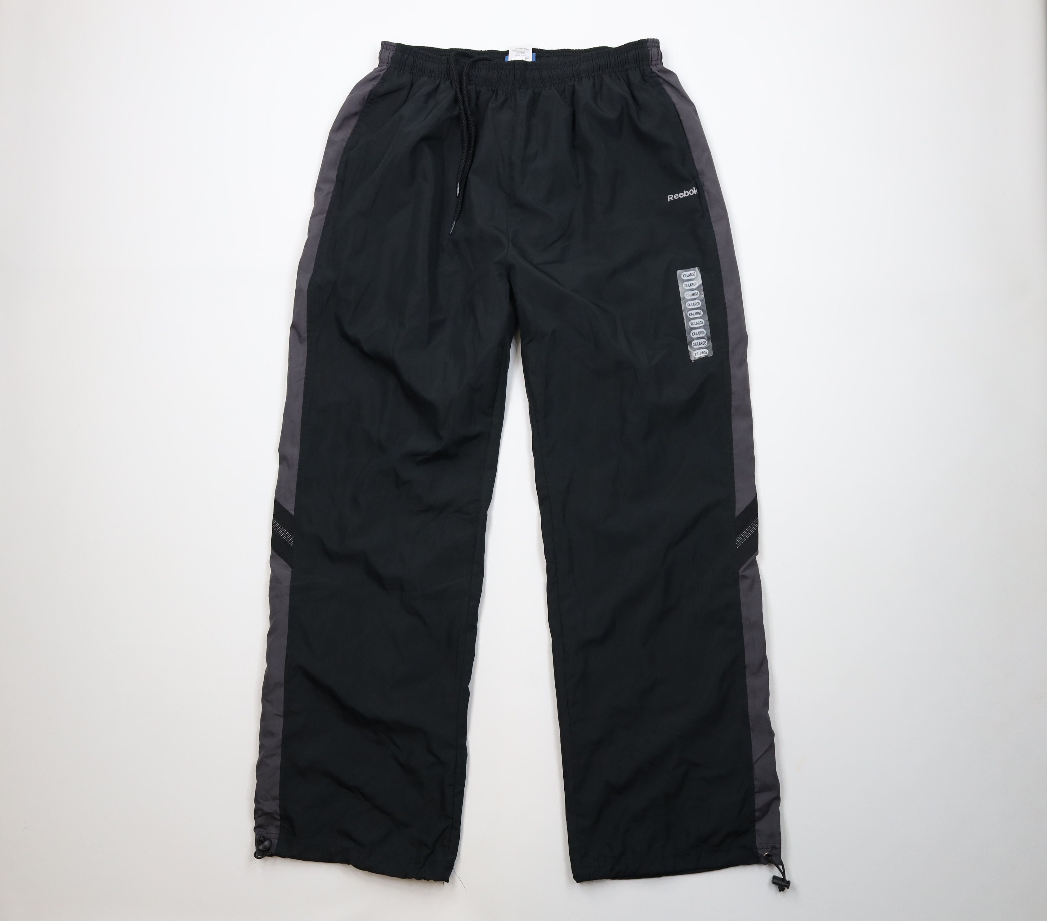 Reebok Deadstock Vintage Y2K Reebok Reflective Wide Leg Pants Black Size US 40 / EU 56 - 1 Thumbnail