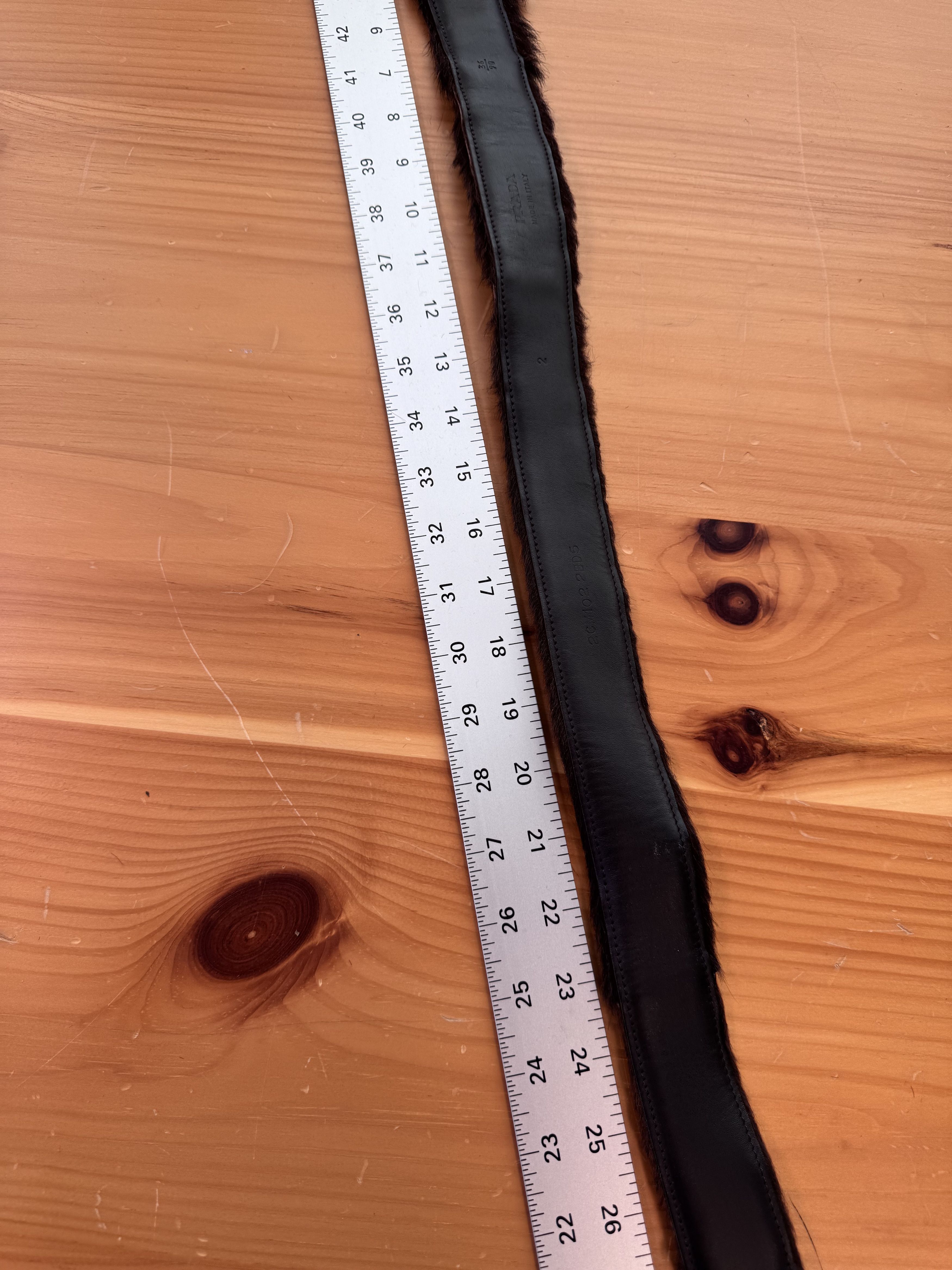 Prada Prada FW 17 Runway Fur Belt Size 32 - 14 Thumbnail
