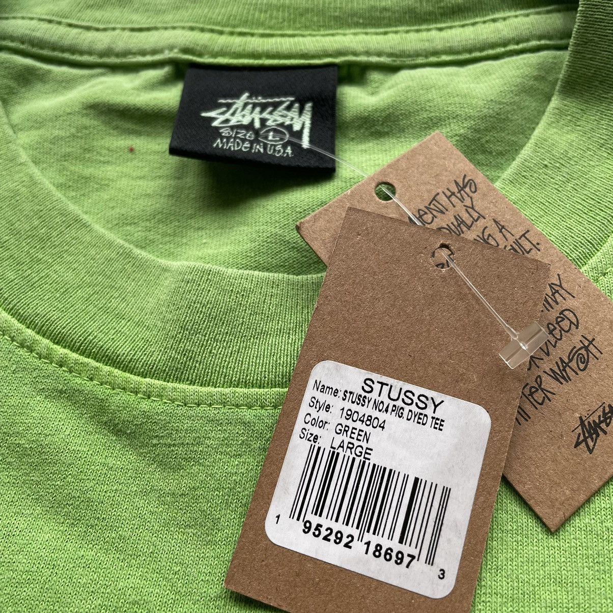 Stussy Stussy No.4 Pigment Dyed Graphic T Shirt Large Green NWT Size US L / EU 52-54 / 3 - 3 Thumbnail