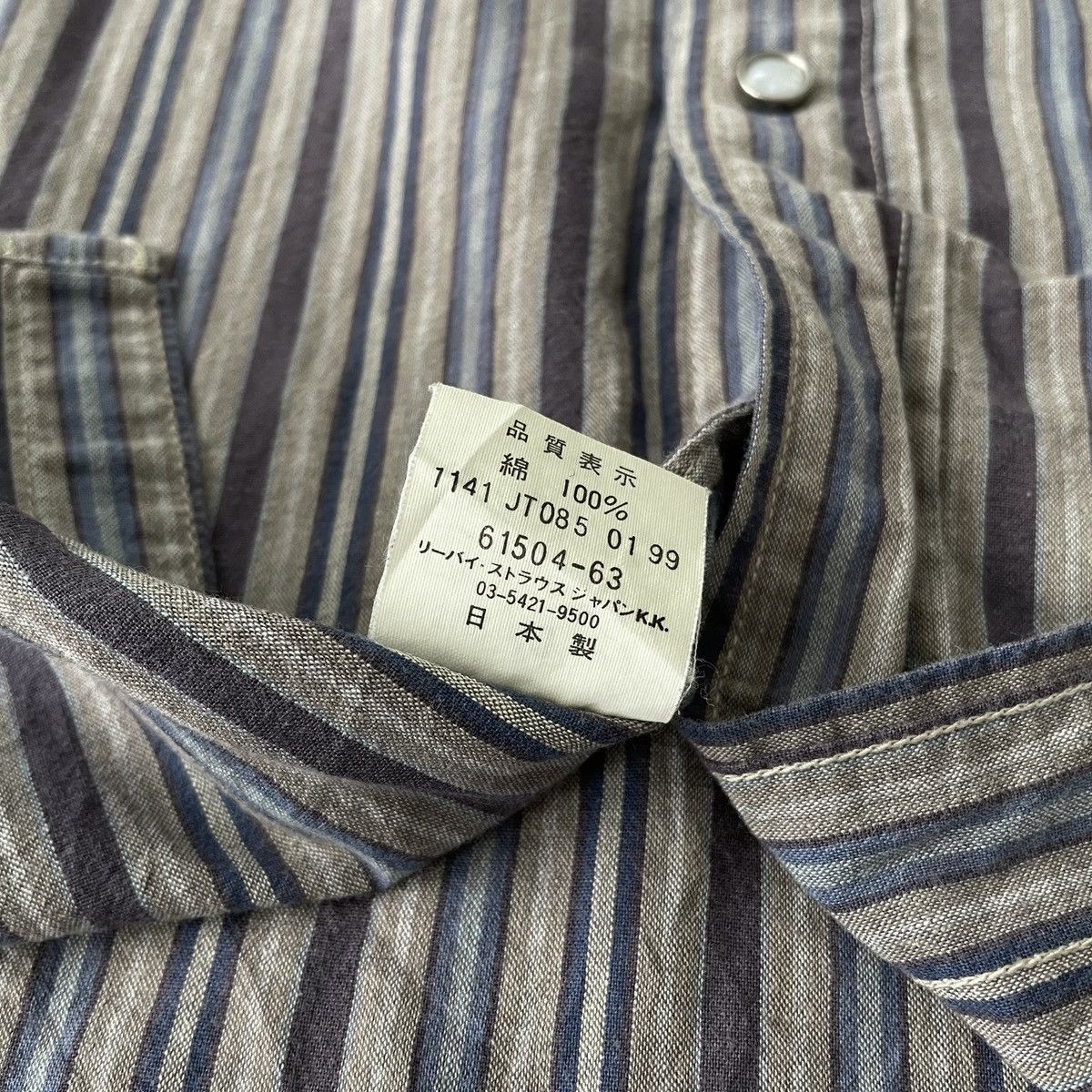 LVC LVC Levis Shorthorn Western Shirt Stripes Big E Japan Size US M / EU 48-50 / 2 - 10 Thumbnail