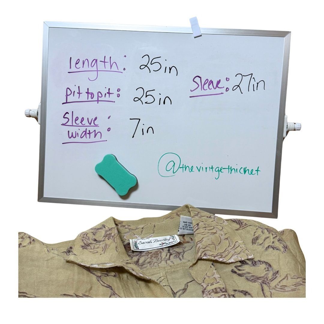 Vintage Vintage Sarah Bentley Floral Cream Button Down Shirt XL Size XL / US 12-14 / IT 48-50 - 8 Thumbnail