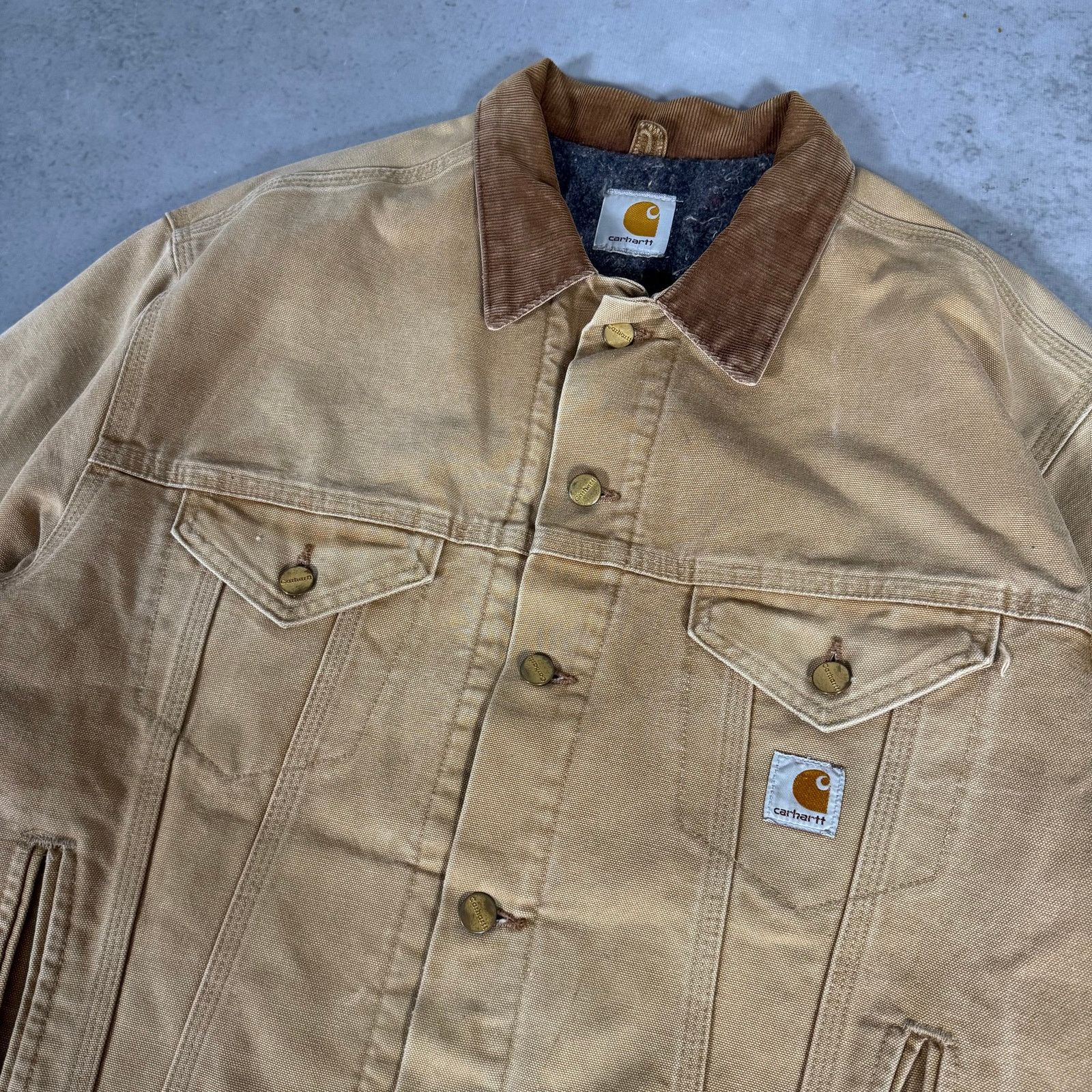 Carhartt 90's Carhartt JB0906 Lined Duck Jacket Tan Brown - Size: XL Size US XL / EU 56 / 4 - 3 Thumbnail