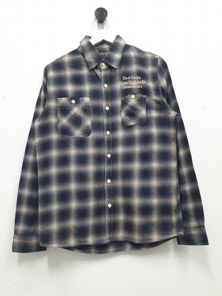 Japanese Brand 💥Panhard shadow purple flannel chambray Size US M / EU 48-50 / 2 - 5 Thumbnail