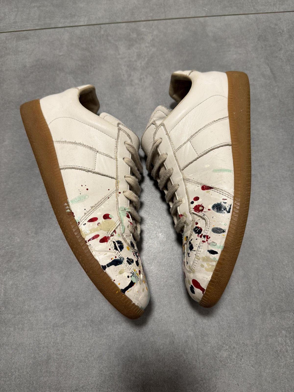 Maison Margiela Maison Margiela GAT gats Paint Splatter Vintage Rare Pair Size US 7.5 / EU 40-41 - 4 Thumbnail