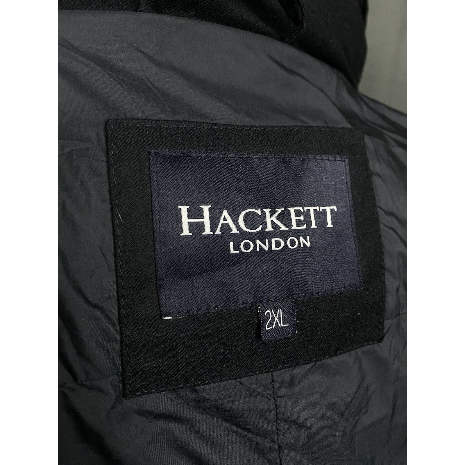 Hackett Hackett Men's Black Down Insulated Wool Puffer Parka Coat Ja Size US XXL / EU 58 / 5 - 11 Thumbnail