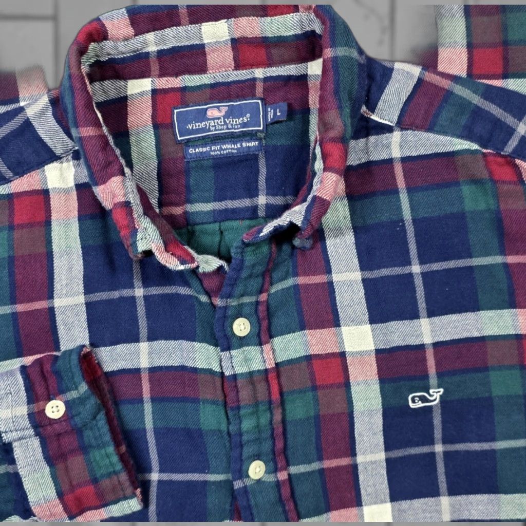 Vineyard Vines Vineyard Vines Button-Up Shirt Men L Multicolor Plaid Lined Embroidered logo Whale shirt Size US L / EU 52-54 / 3 - 1 Thumbnail