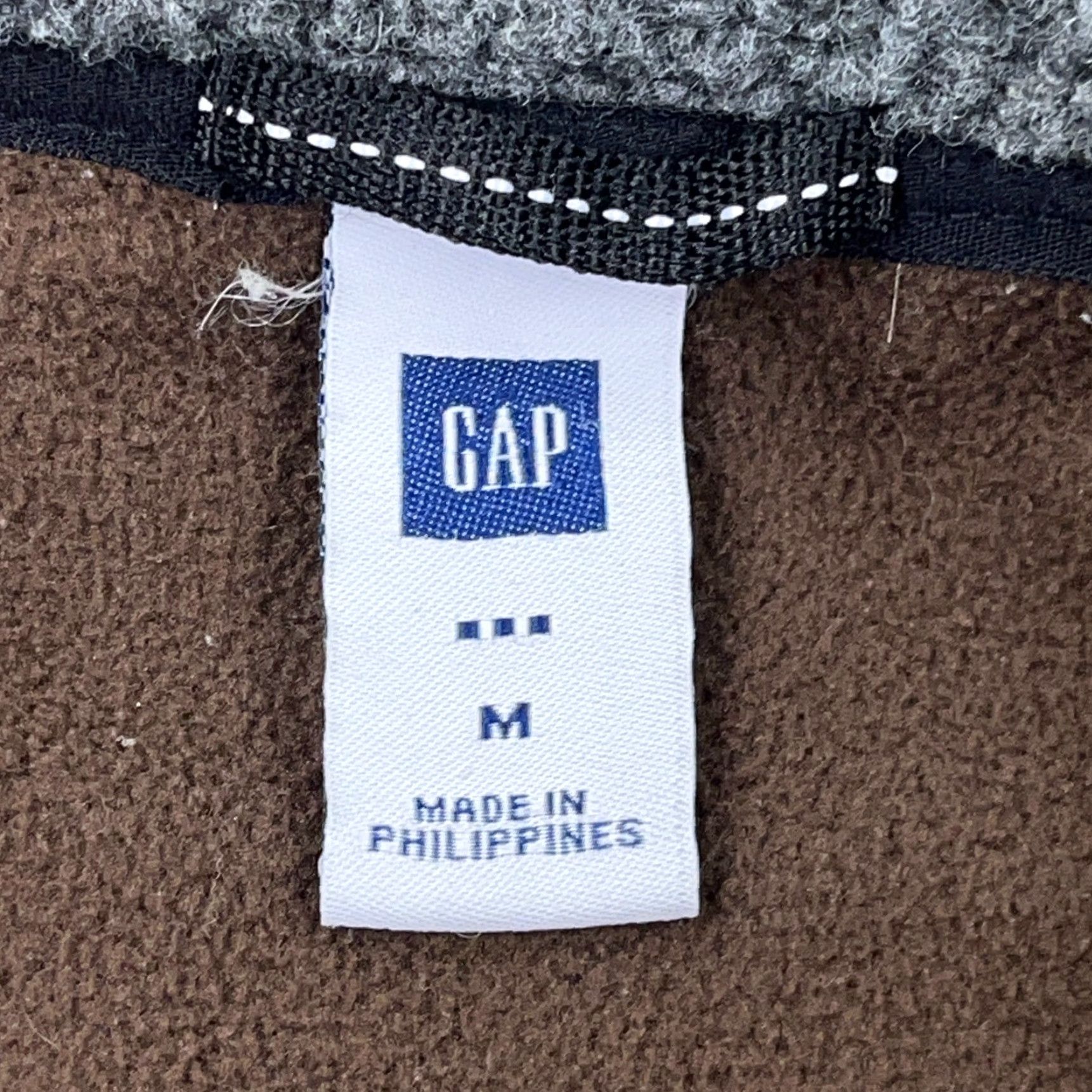 Gap Vintage Gap Jacket Men Medium Gray Deep Pile Sherpa Fleece Lined Bomber Full Zip Size US M / EU 48-50 / 2 - 5 Thumbnail