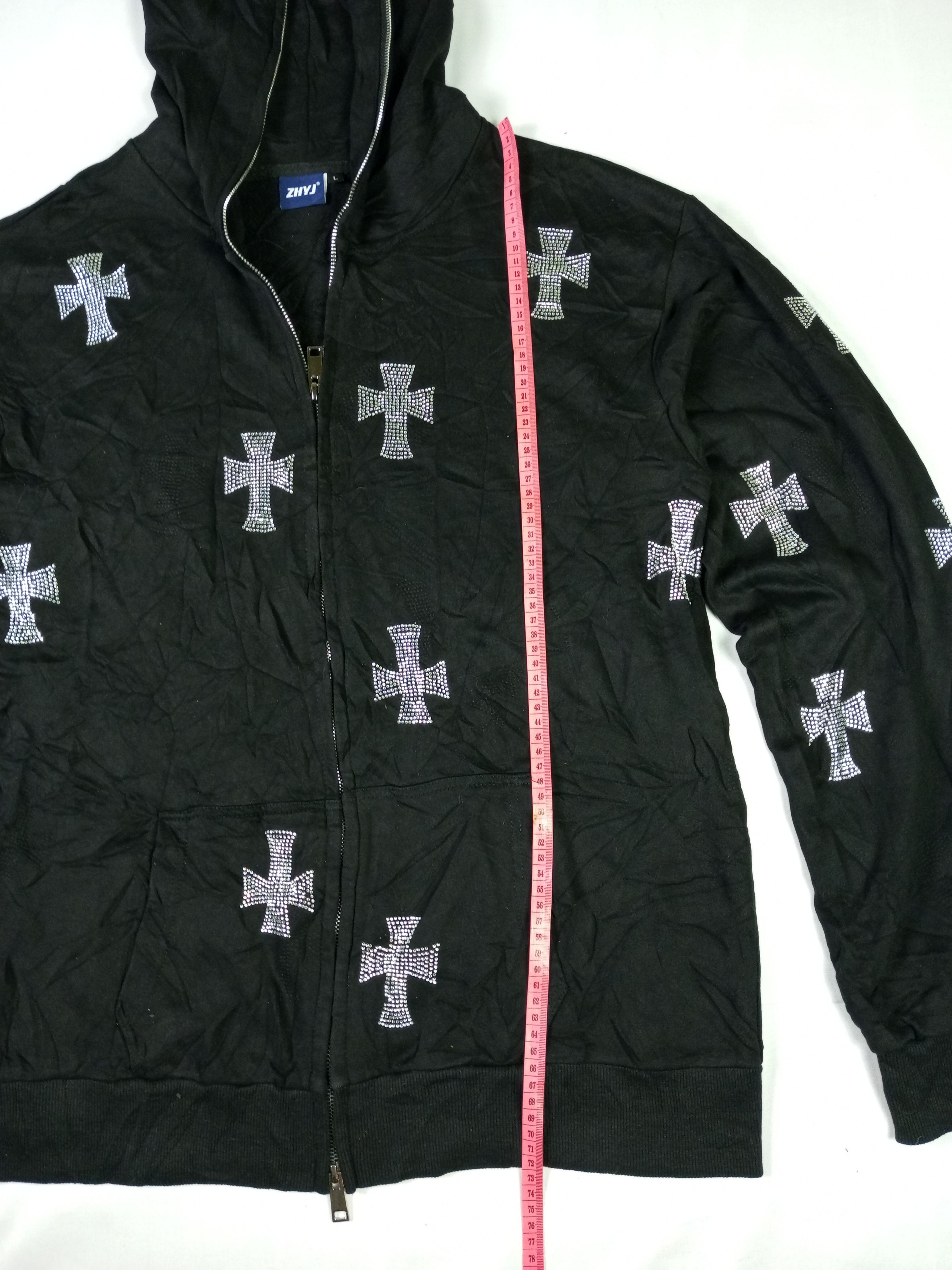 If Six Was Nine ZHYZ Cross Pattern Black Full Over Zip Hoodie CH Style Size US L / EU 52-54 / 3 - 8 Thumbnail
