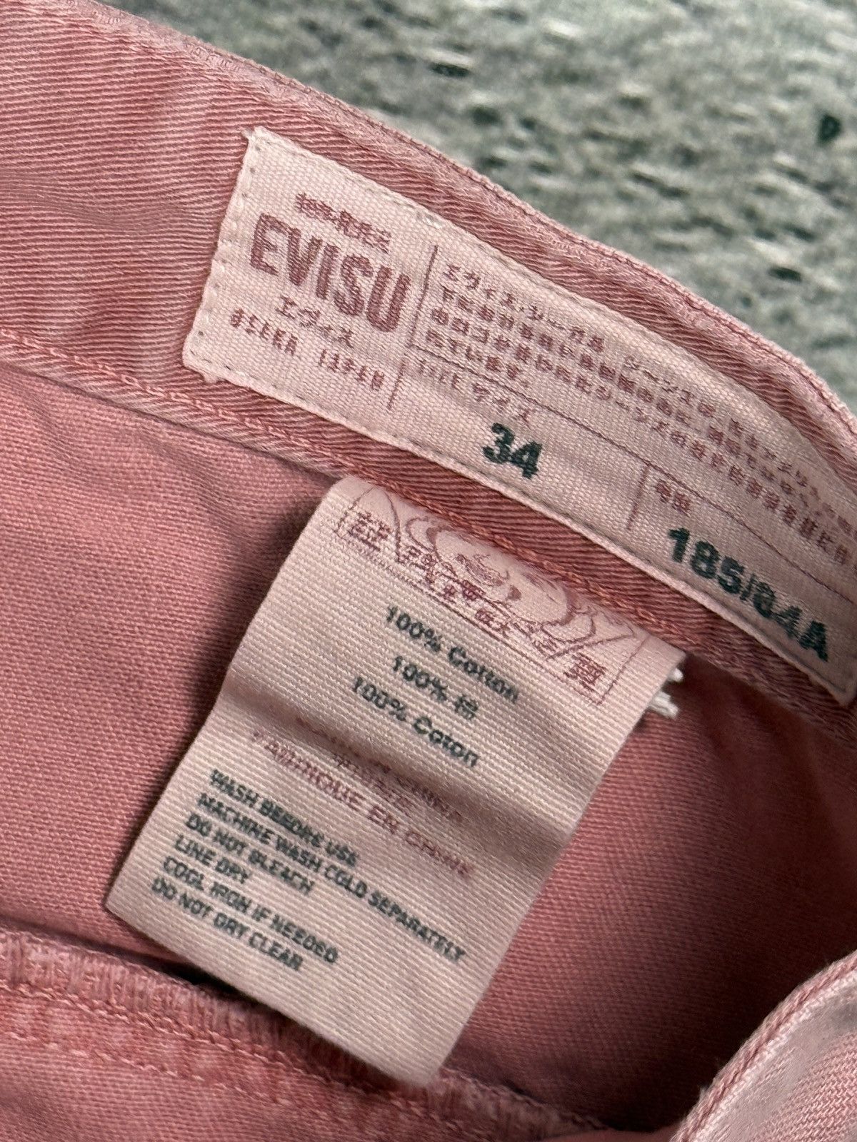 Evisu Evisu jorts pink Y2K shorts denim white seagulls cargo Size US 34 / EU 50 - 10 Thumbnail