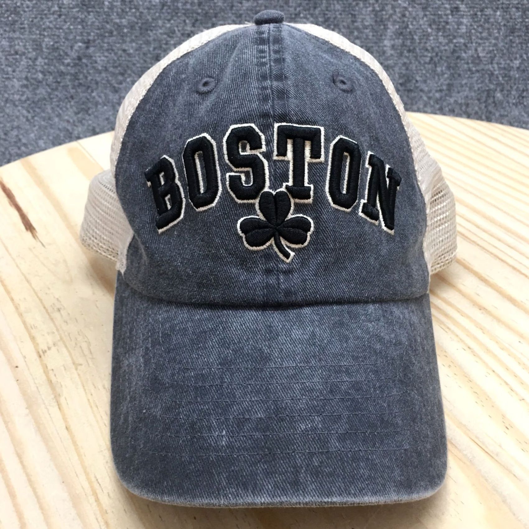 Vintage Bay State Apparel Trucker Hat Mens Gray OS Adjustable Embroidered Logo Boston Size ONE SIZE - 2 Thumbnail
