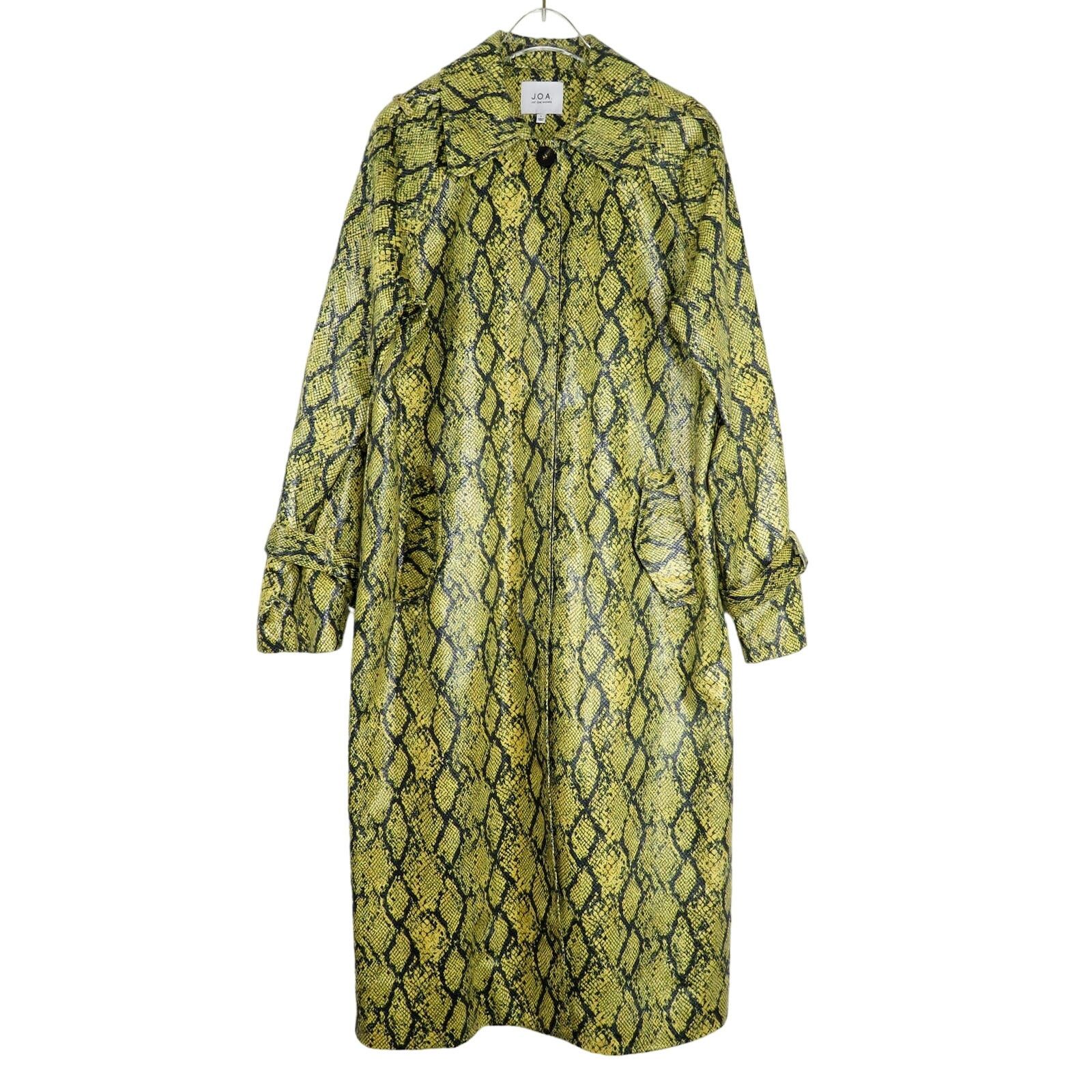 REVOLVE Revolve J.O.A. Green Snake Pattern Long Jacket Small Size S / US 4 / IT 40 - 3 Thumbnail