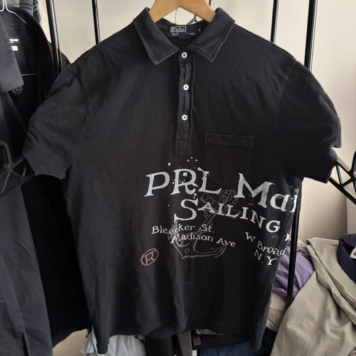 Ralph Lauren 🫥Very Rare PRL Marine Co. T-shirt Mono Pocket All Over Print Size US M / EU 48-50 / 2 - 1 Thumbnail