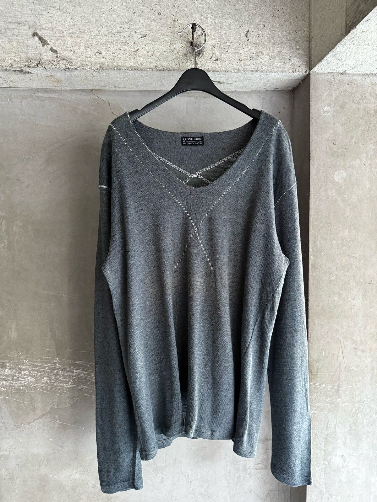 Final Home 2000s FINAL HOME Oversized Cross-Stitch Knit Sweater Size US M / EU 48-50 / 2 - 1 Thumbnail