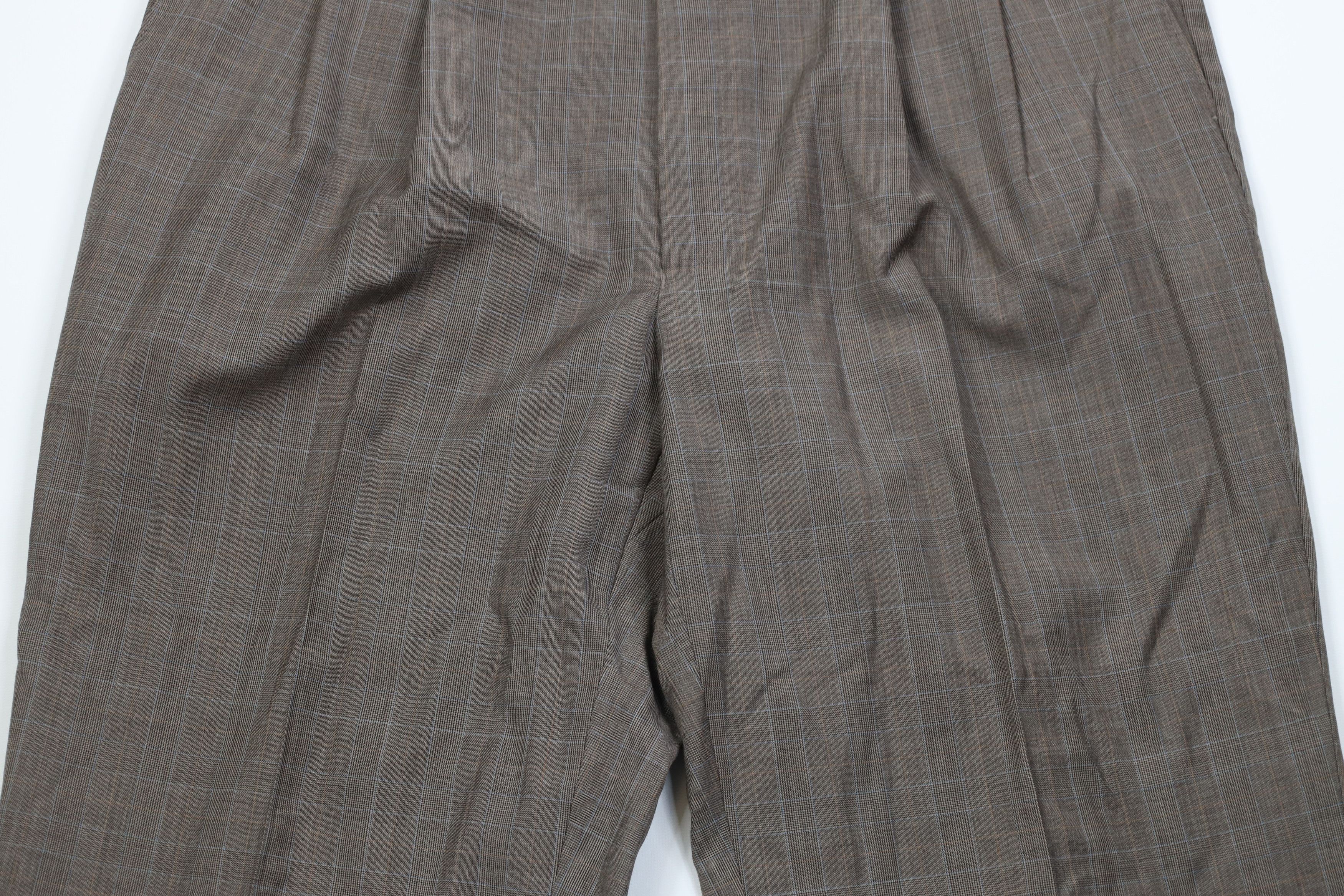 Vintage Vintage 90s Y2K Streetwear Knit Wide Leg Chino Pants Plaid Size US 36 / EU 52 - 3 Thumbnail