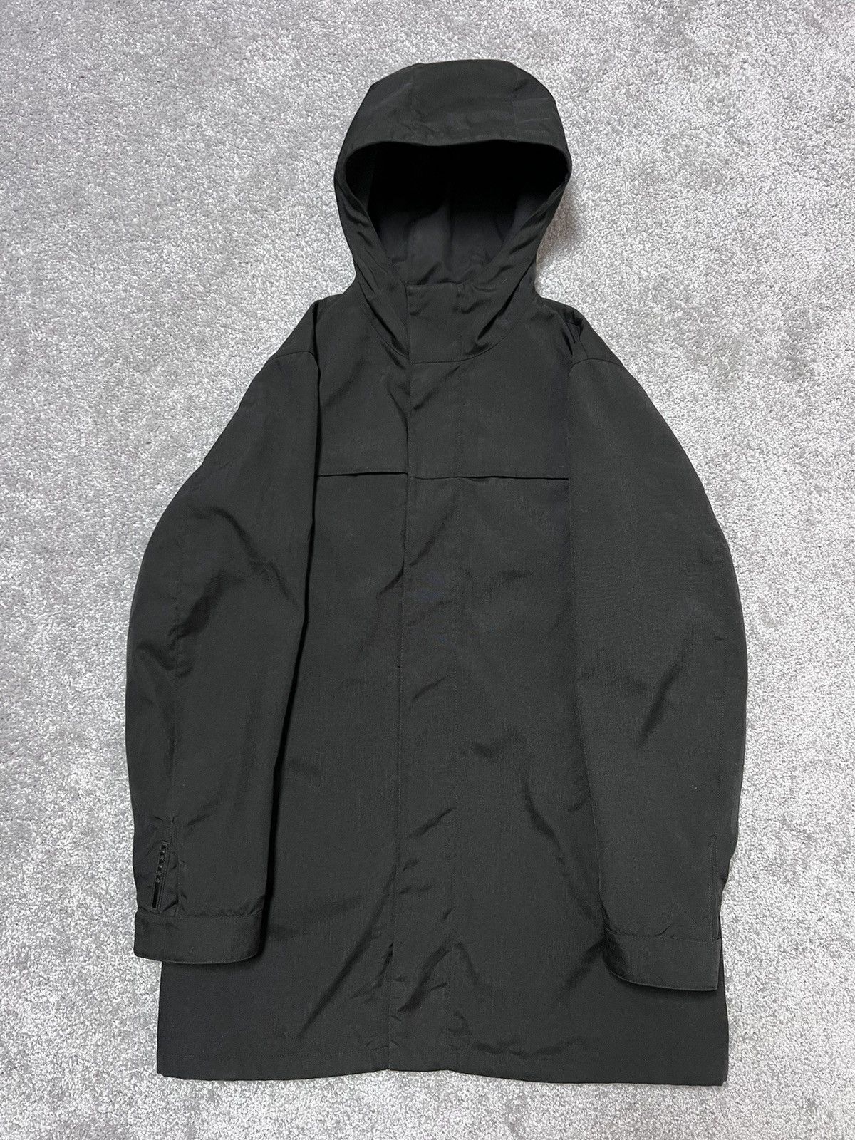 Vintage Prada Black Tab Long Zip Coat Jacket Size 50