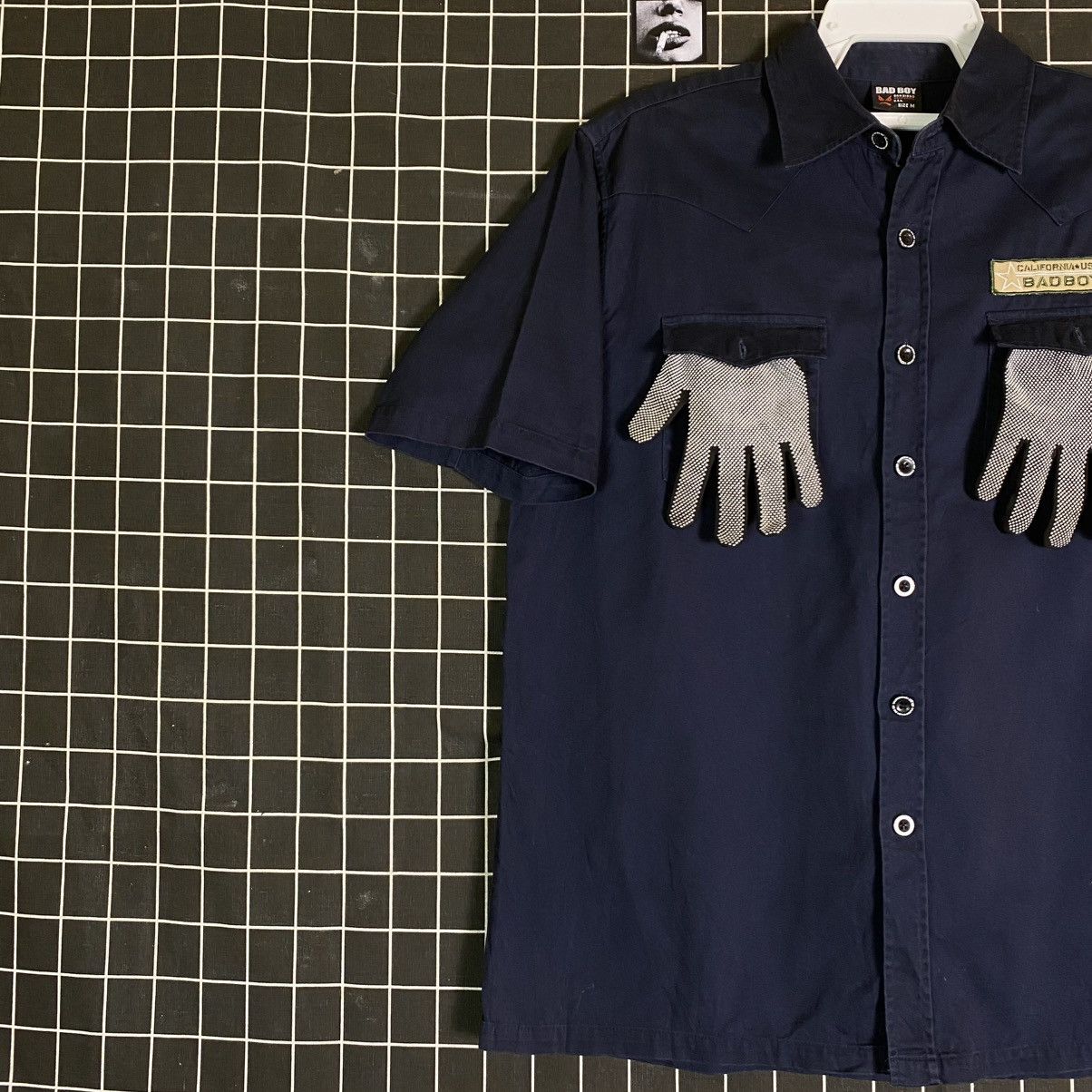 JNCO Y2K BAD BOY PATCHES BUTTON UP OVERSIZED WORKSHIRT Size US M / EU 48-50 / 2 - 5 Thumbnail