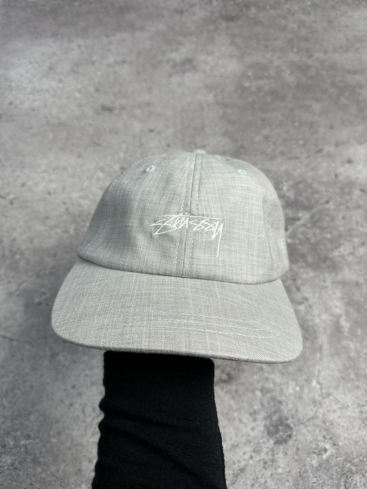 Stussy × Vintage Stussy Y2K Gray Cap Embroidered Logo Adjustable Size ONE SIZE - 2 Thumbnail