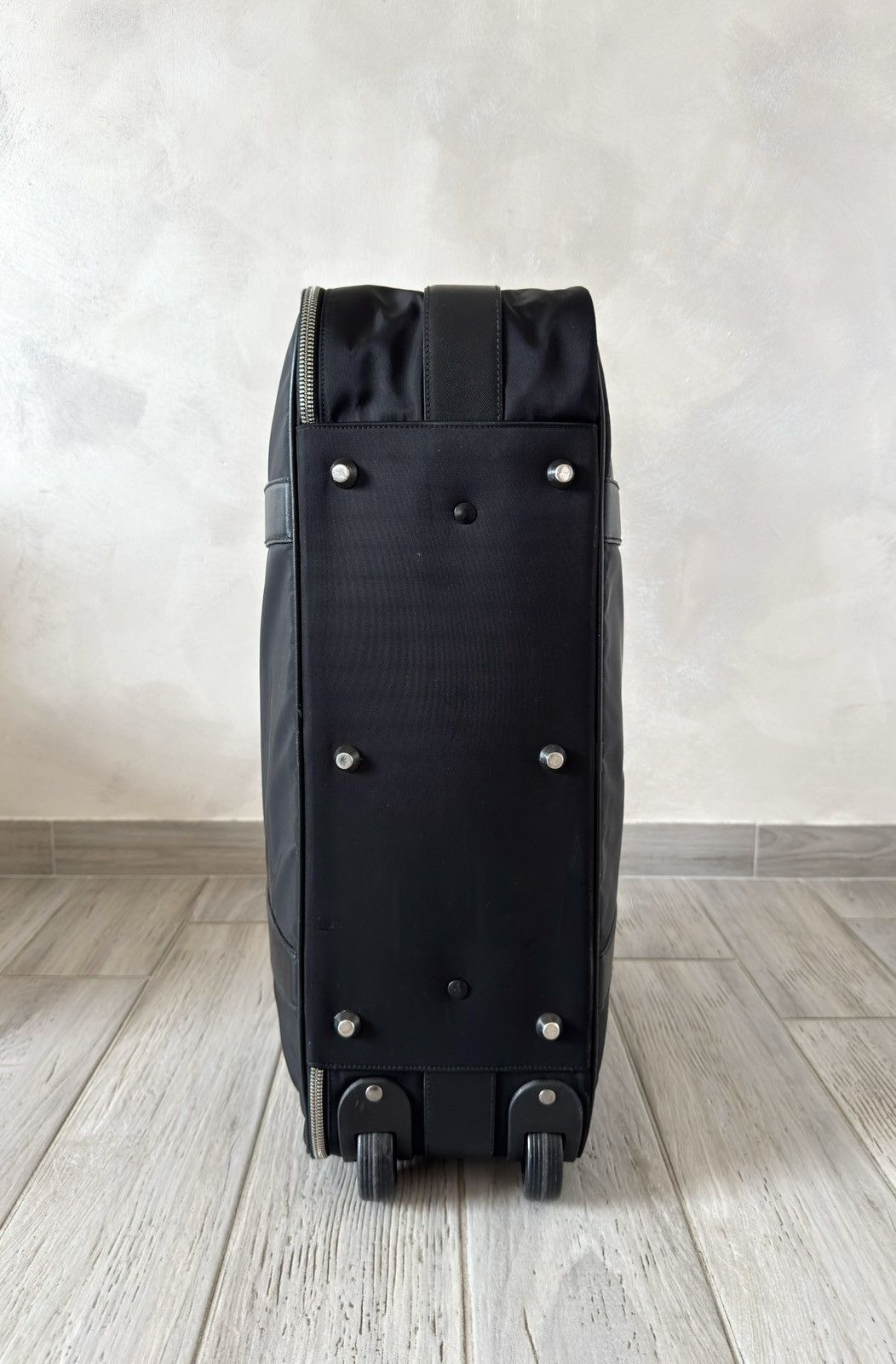 Prada Prada Triangle Logo Nylon Luggage Bag - Black Size ONE SIZE - 6 Thumbnail