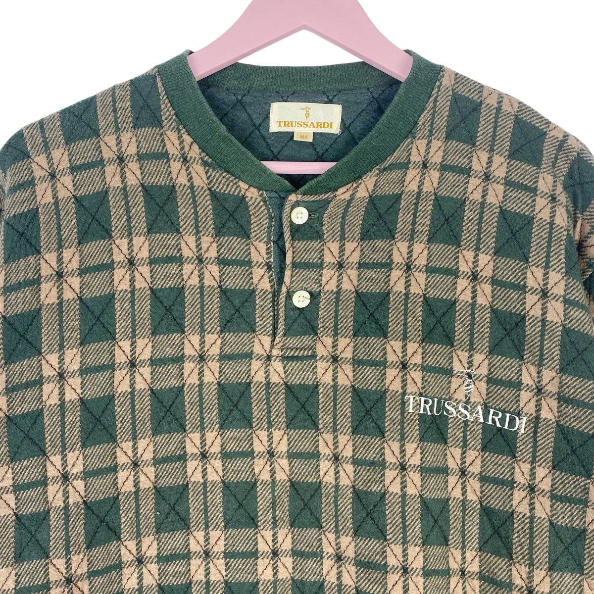 Trussardi Trussardi Half Button Sweathsirt Crewneck Pullover Jumper Size US L / EU 52-54 / 3 - 2 Thumbnail