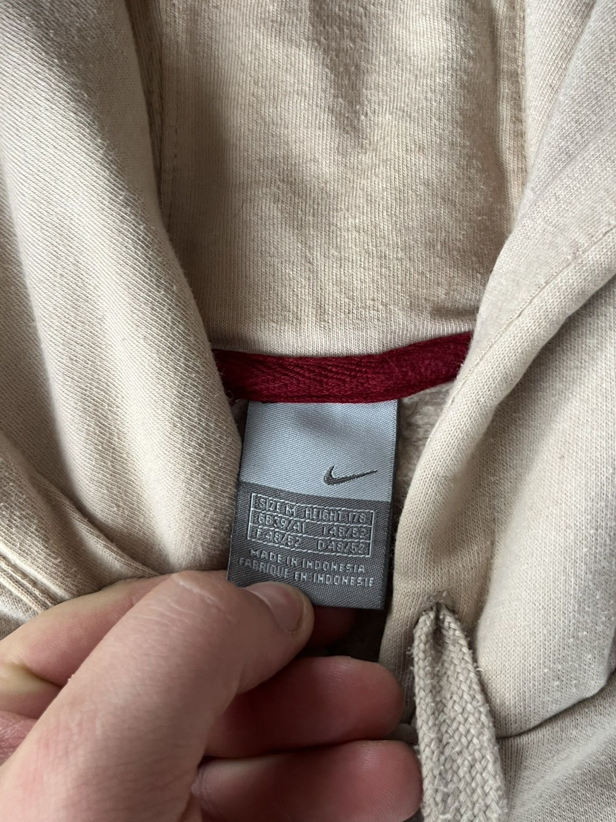 Nike Nike Vintage Hoodie Beige Vintage, Y2K, Streetwear Size US M / EU 48-50 / 2 - 11 Thumbnail