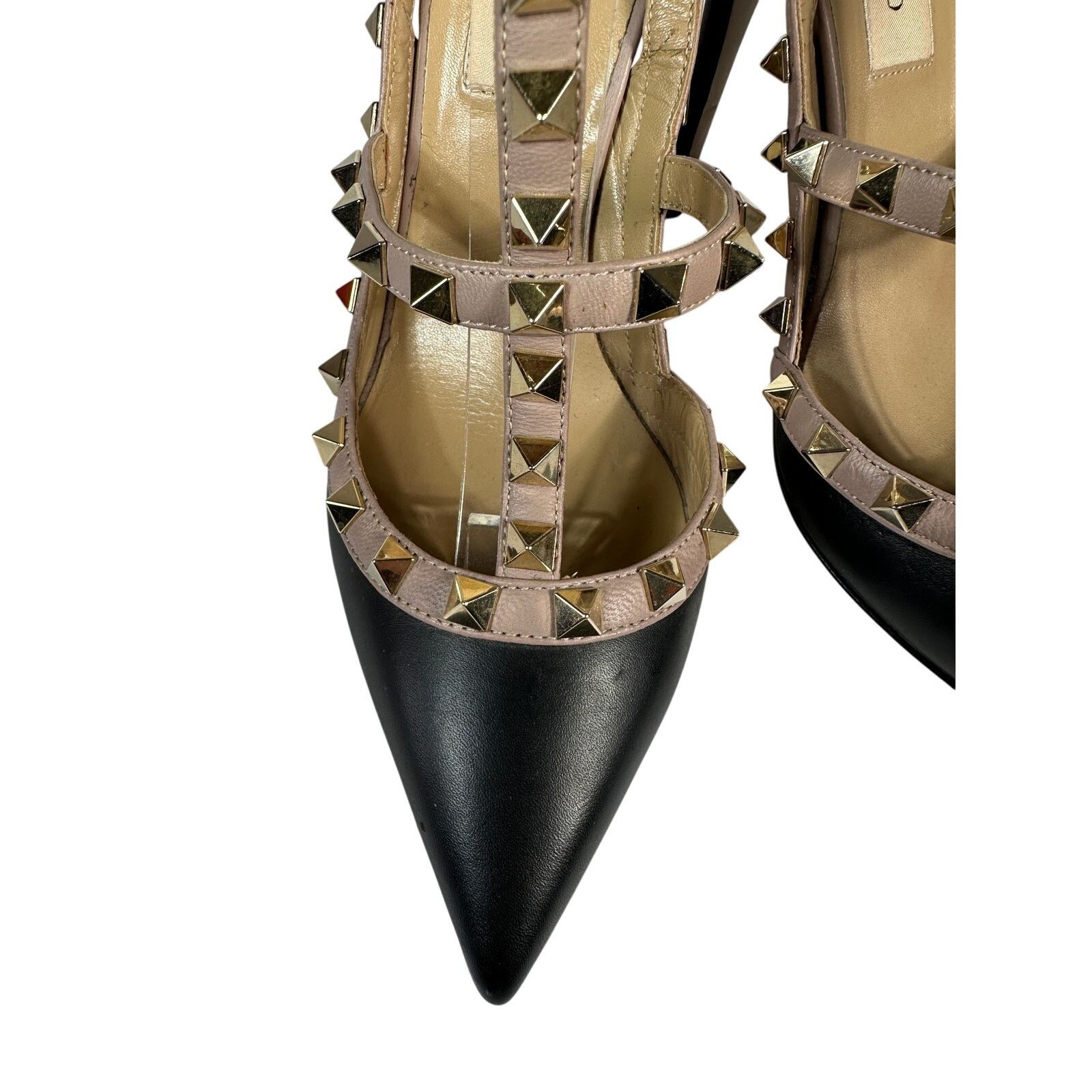 Valentino VALENTINO GARAVANI Rockstud Ankle Strap Pumps Black 36.5 6.5 Size US 6.5 / IT 36.5 - 4 Thumbnail