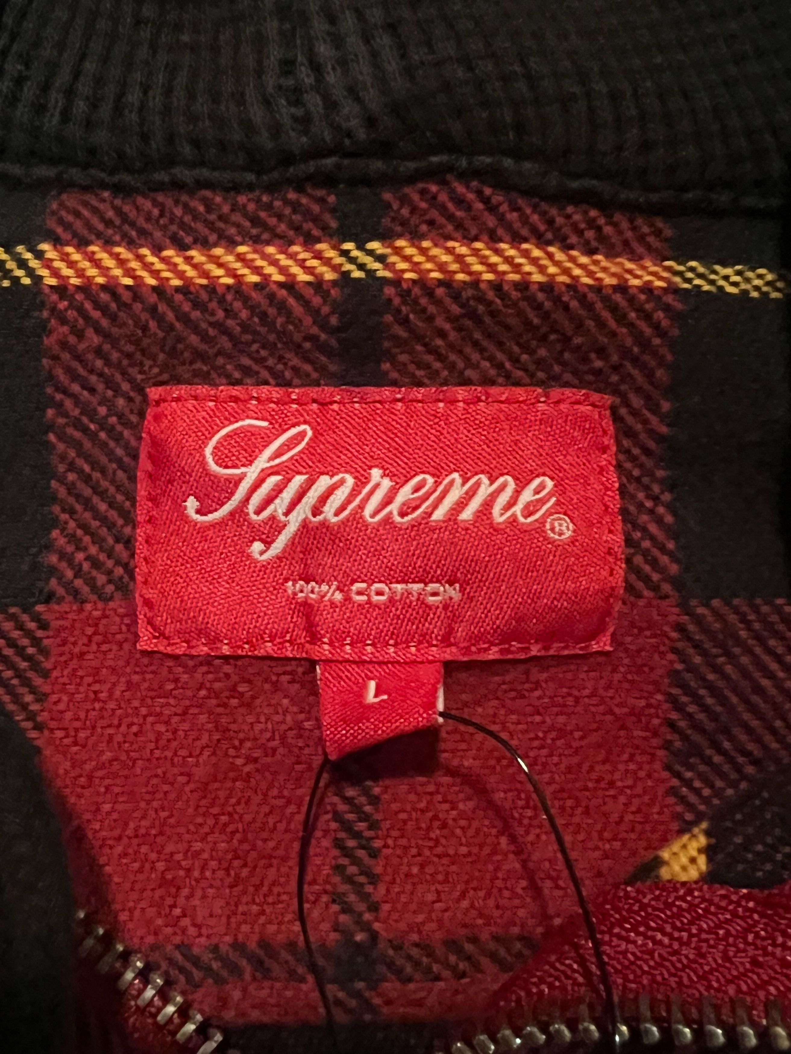 Supreme Supreme Red Plaid Half Zip Hoodie Large Size US L / EU 52-54 / 3 - 4 Thumbnail
