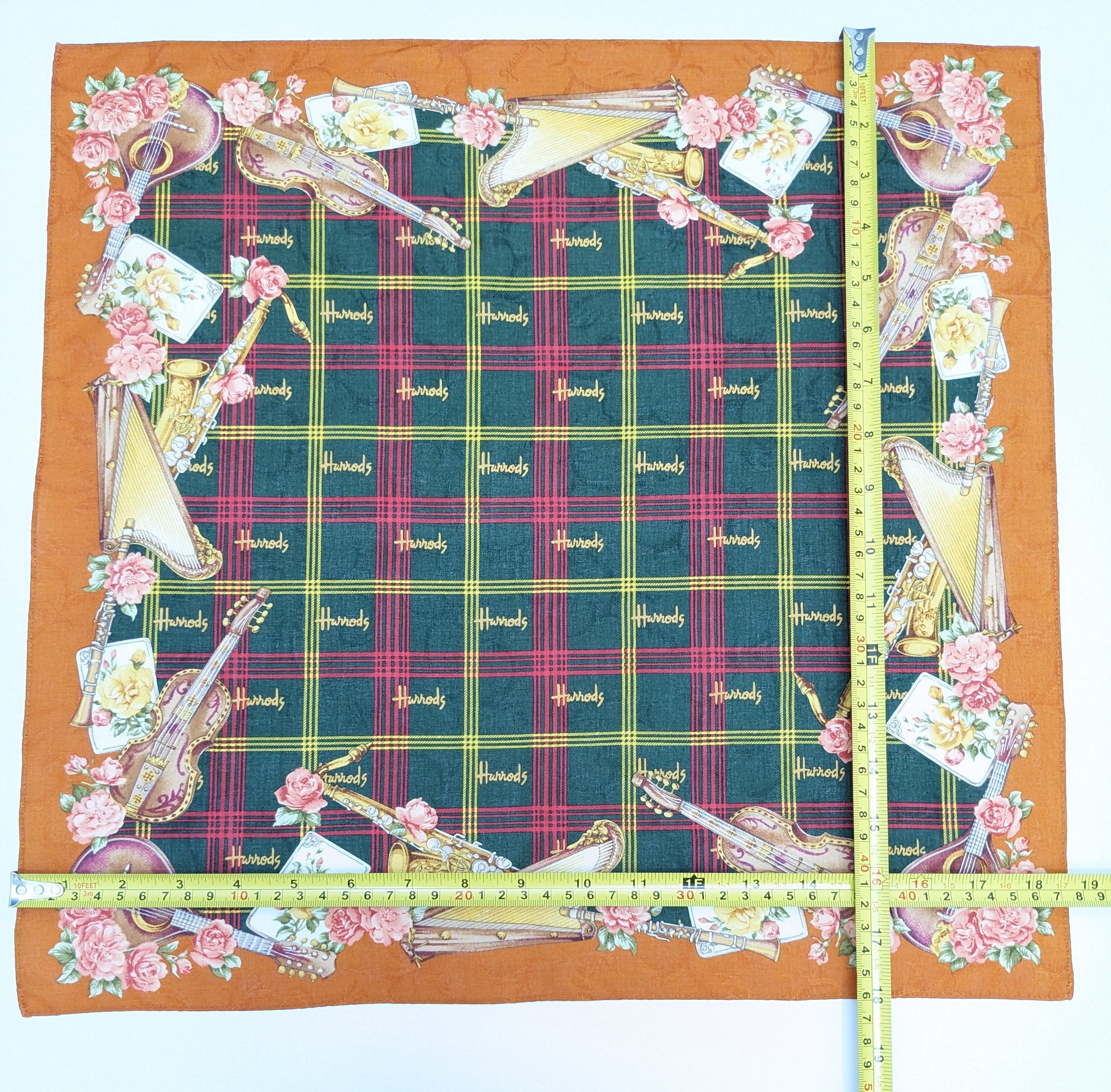 Harrods Harrods London Designer Handkerchief Musical Motif Size ONE SIZE - 4 Thumbnail