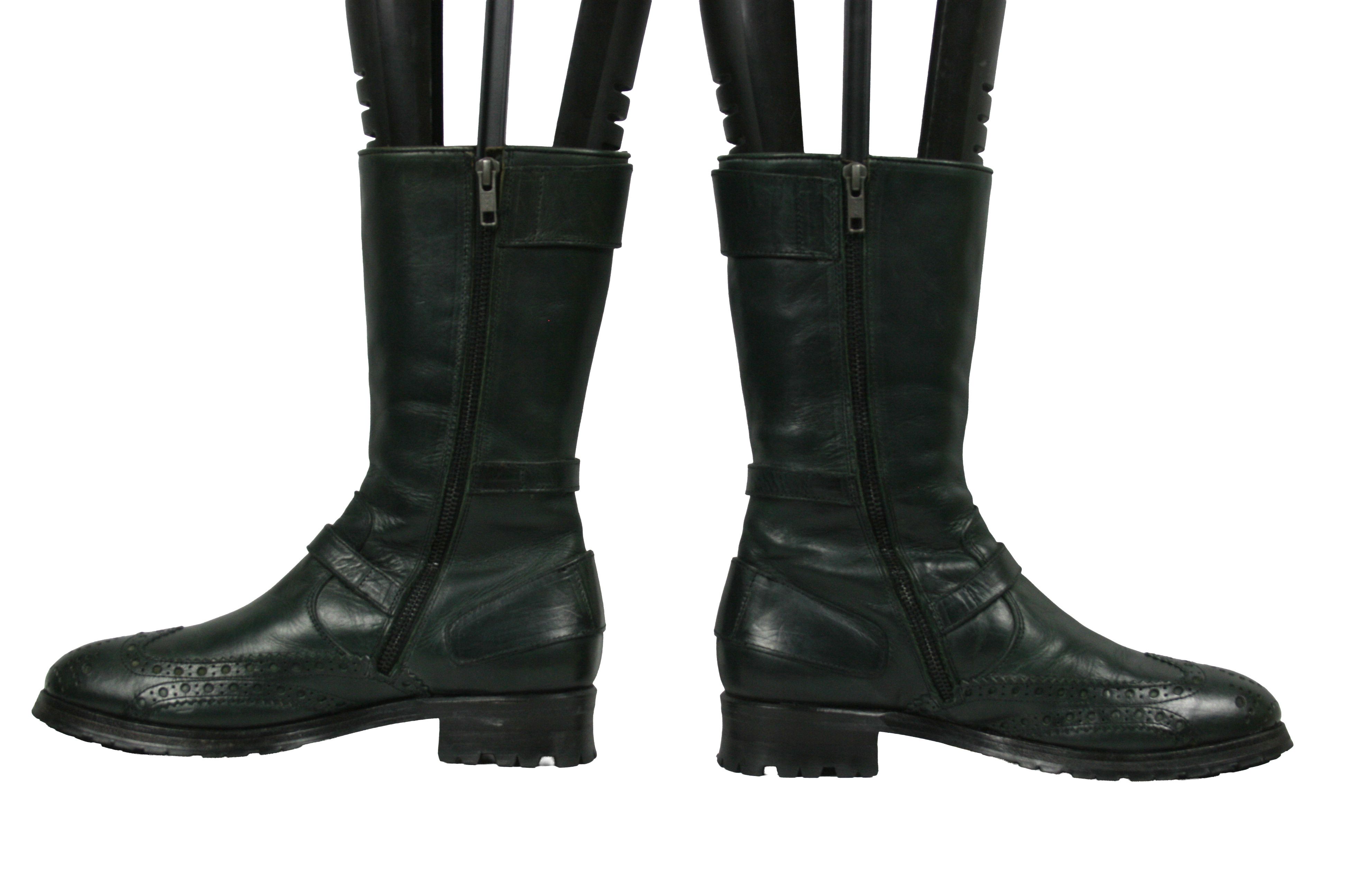 Shoto Engineered Biker Military Brogue Leather Boots Size US 6 / IT 36 - 8 Thumbnail