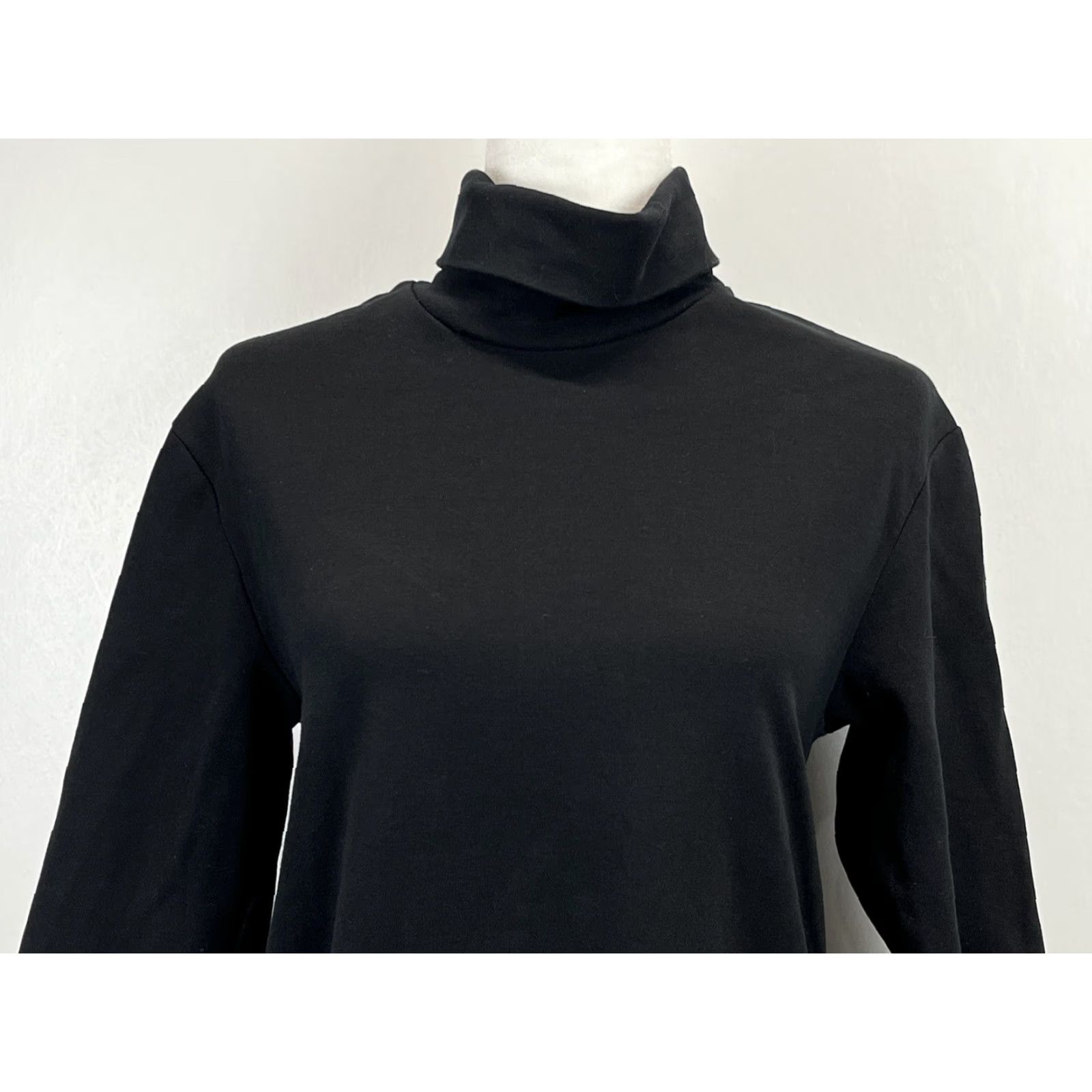 Zara ZARA Turtleneck Shirt Dress Women Size S Black 3/4 Sleeve Casual Minimal Size S / US 4 / IT 40 - 5 Thumbnail