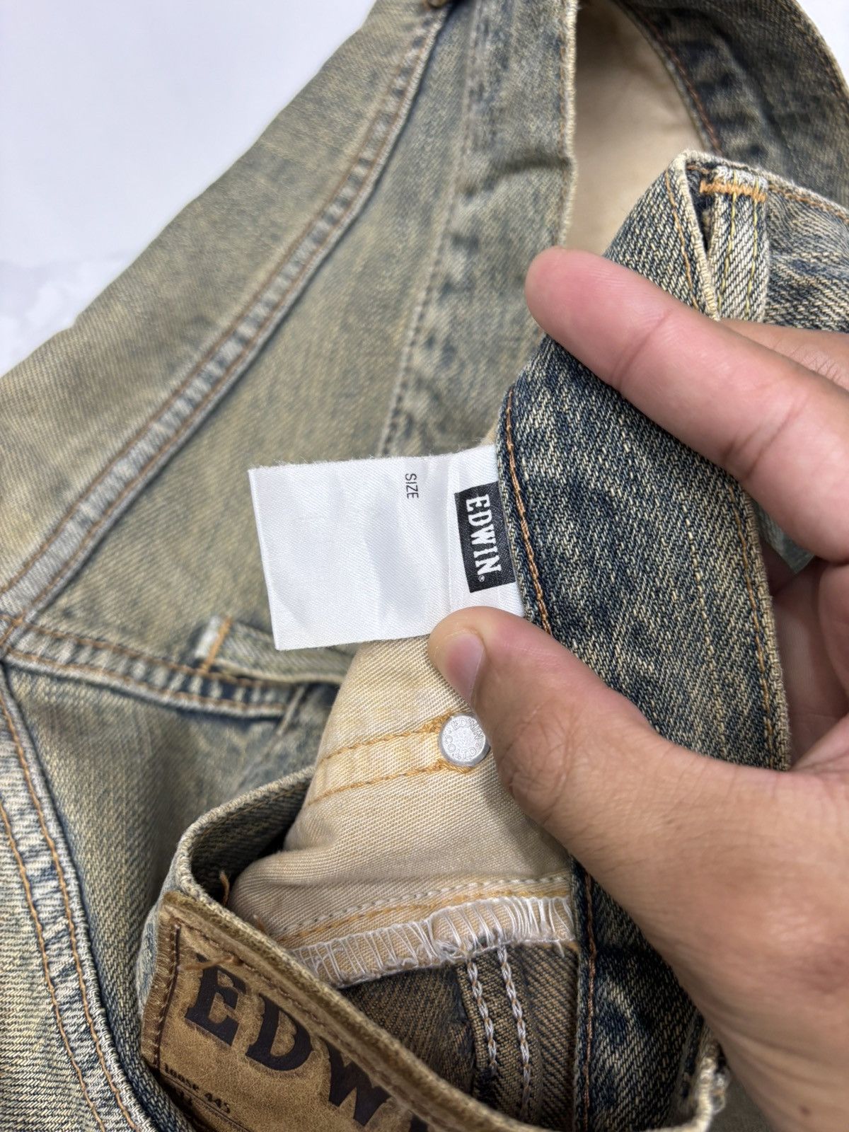 Kapital EDWIN LOOSE 445 Earthy Muddy Wash Baggy Jeans Size US 32 / EU 48 - 12 Thumbnail