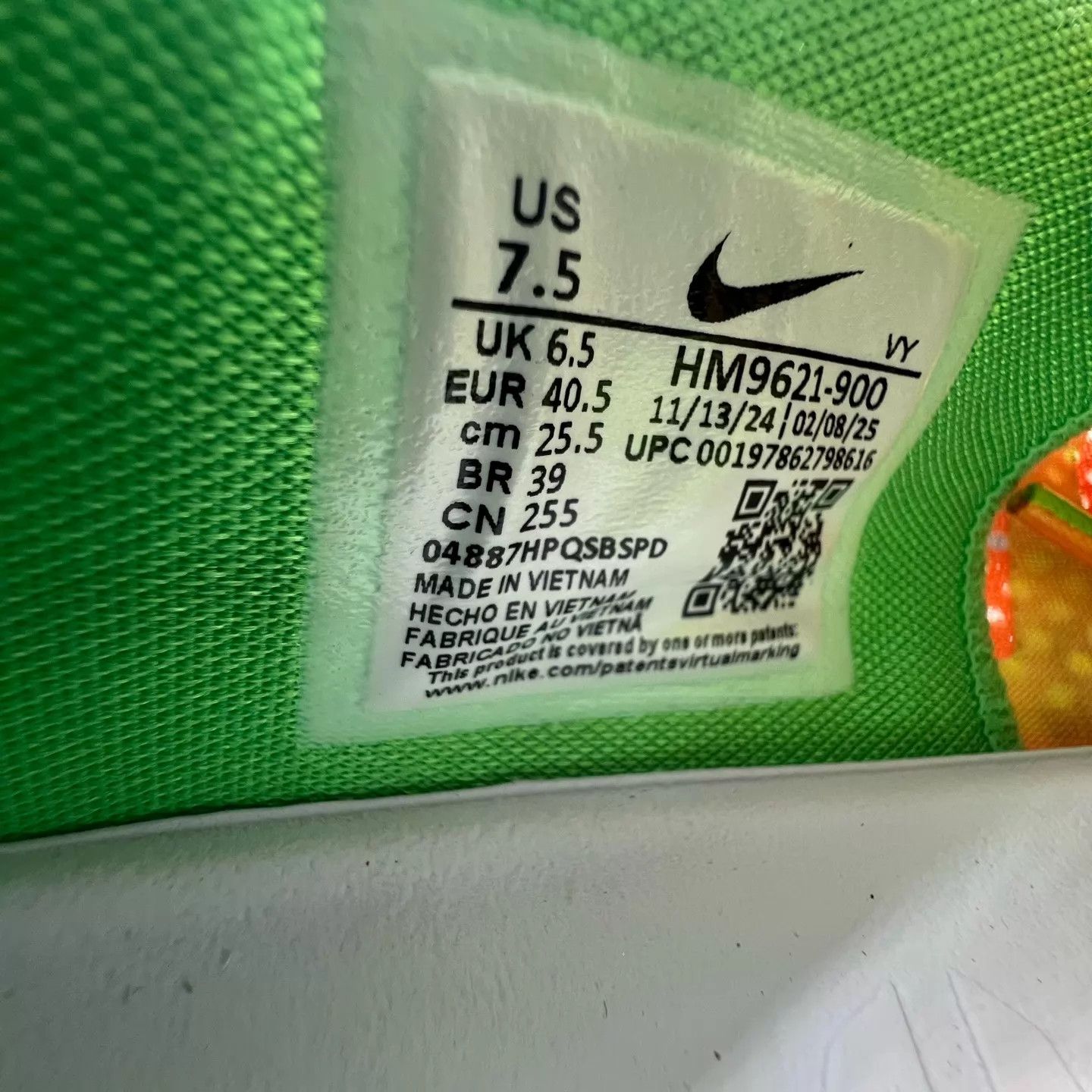Nike ZK8 Orange & Blue Colorblocked 40.5 Size US 7.5 / EU 40-41 - 8 Thumbnail
