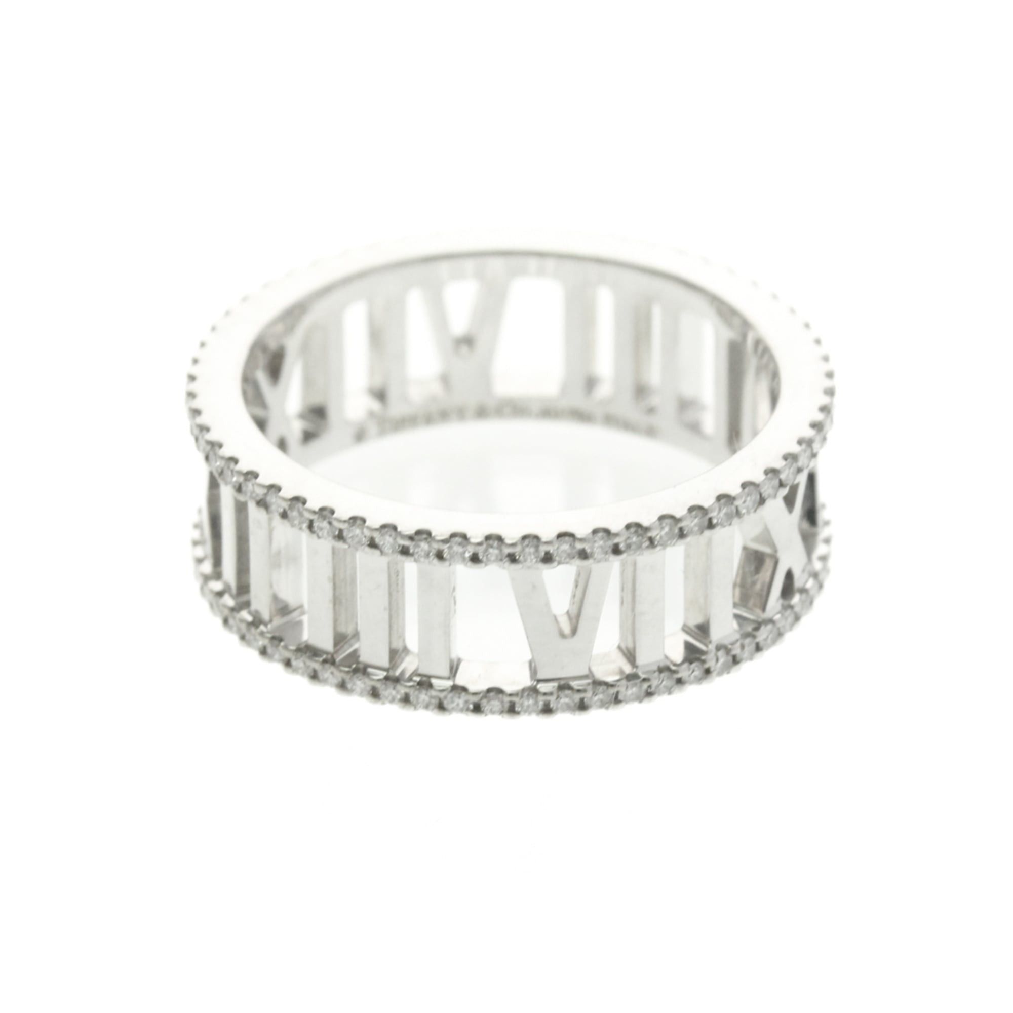 Tiffany & Co. Tiffany Open Atlas Diamond Ring White Gold (18K) Fashion Diamond Band Ring Silver Size ONE SIZE - 1 Thumbnail