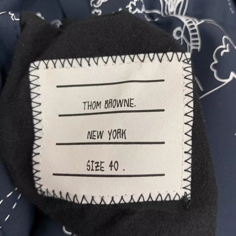Thom Browne Thom browne Blue graffiti printed cotton double-sided zippe Size US XXS / EU 40 - 5 Thumbnail