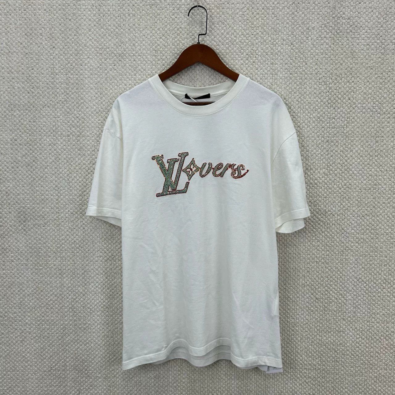 Louis Vuitton Louis Vuitton Lovers Green Embroidered Tee Size US XXL / EU 58 / 5 - 1 Thumbnail
