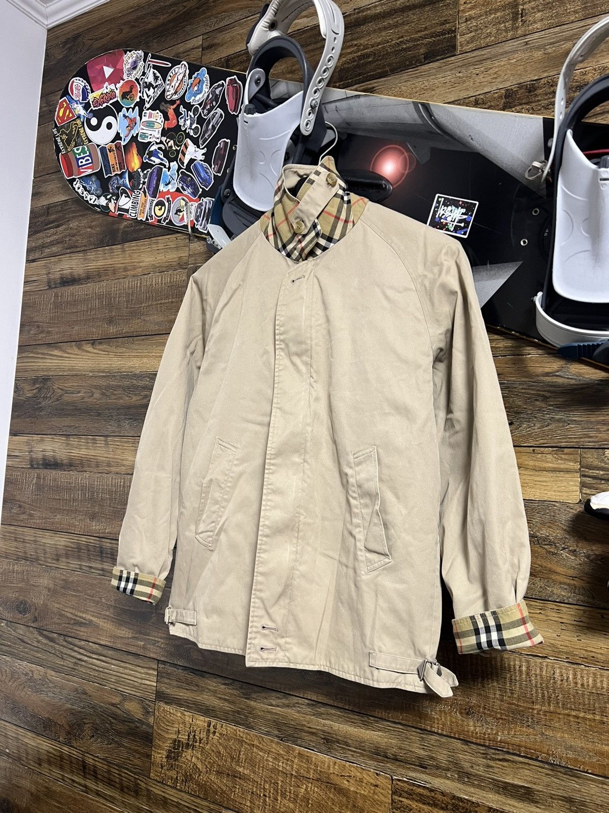 Burberry Vintage Burberrys England Men's Beige Nova Check Jacket Size US M / EU 48-50 / 2 - 2 Thumbnail
