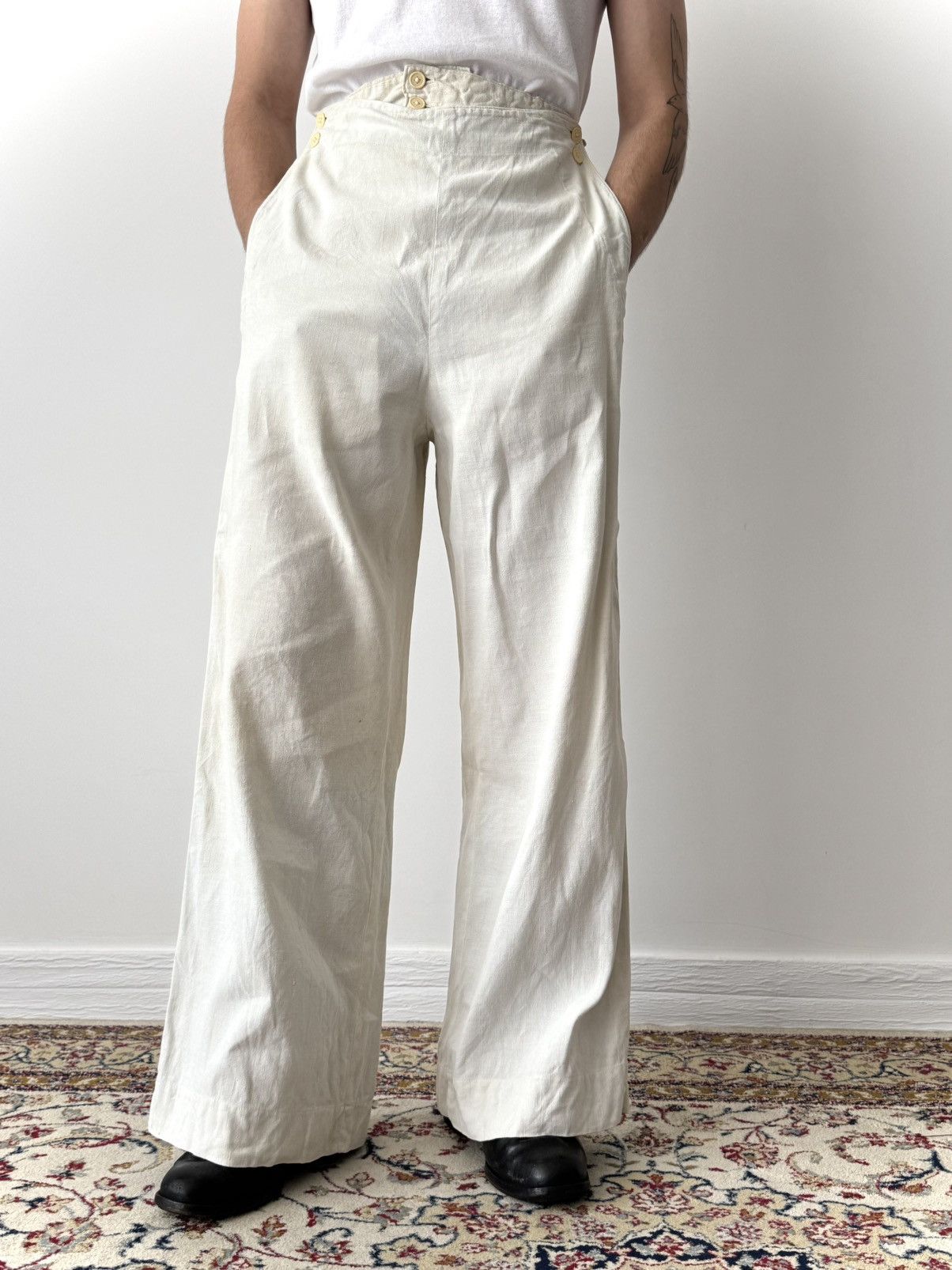 Cccp 1930/40s WW2 Era Soviet Union Navy ‘Formenka’ White Suit Size US M / EU 48-50 / 2 - 4 Thumbnail