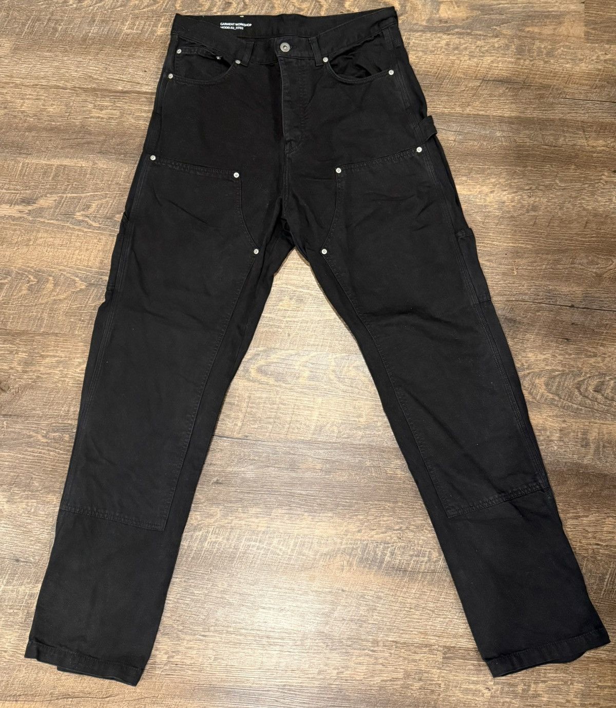 Other BLACK DOUBLE KNEE JEAN GARMENT WORKSHOP Size US 32 / EU 48 - 1 Thumbnail